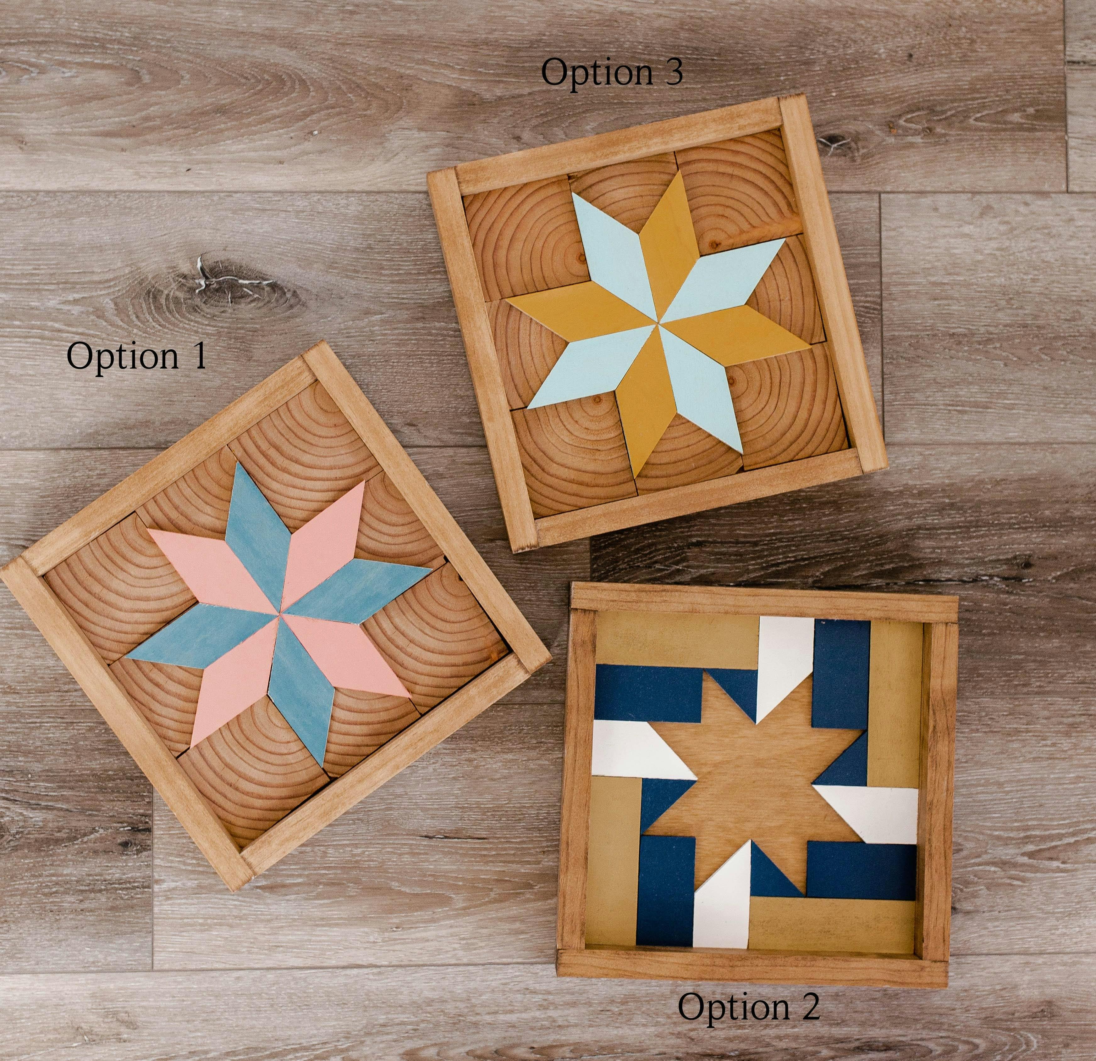 3D abstract barn quilt wood sculpture- 3 styles