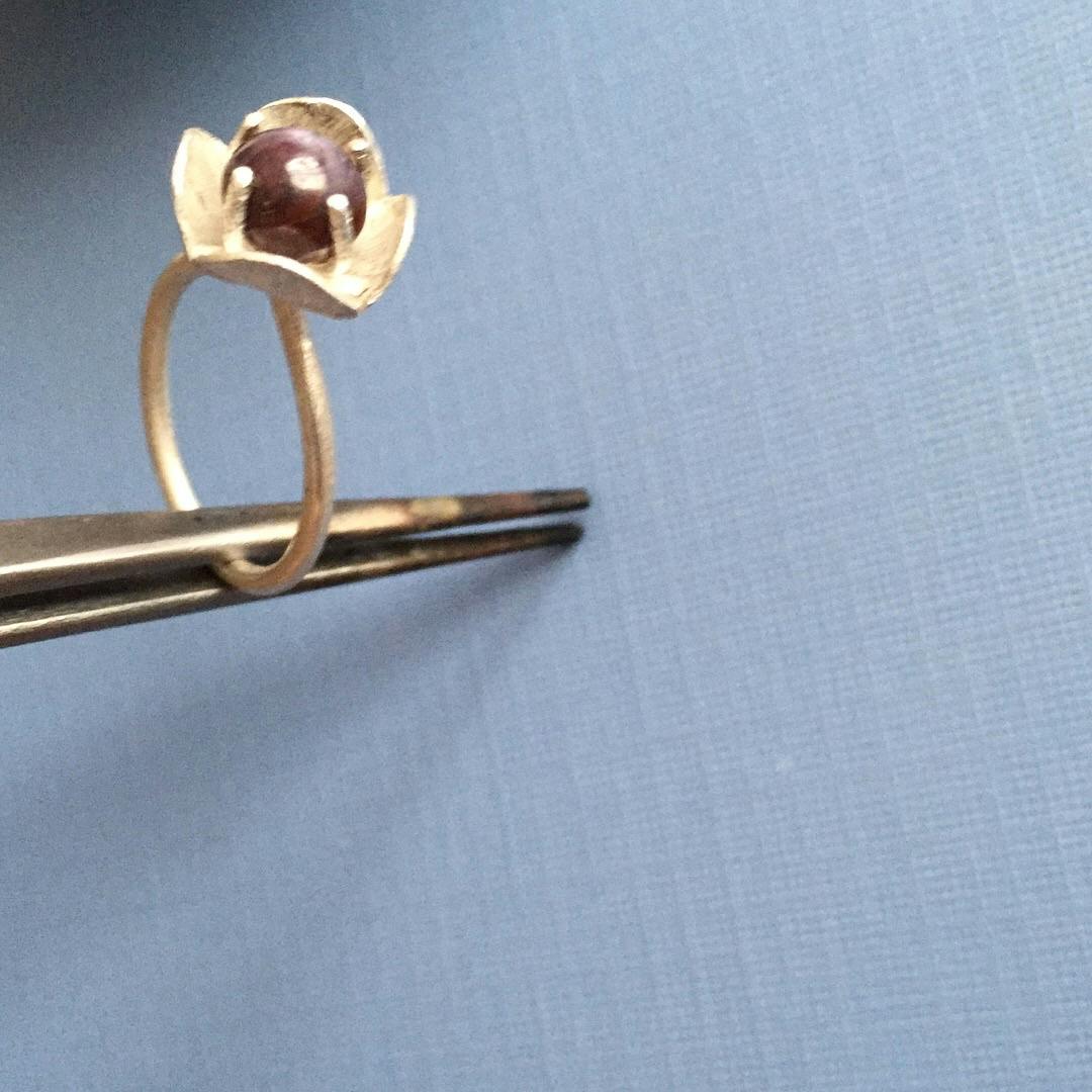 Purple Poppy Sapphire Ring