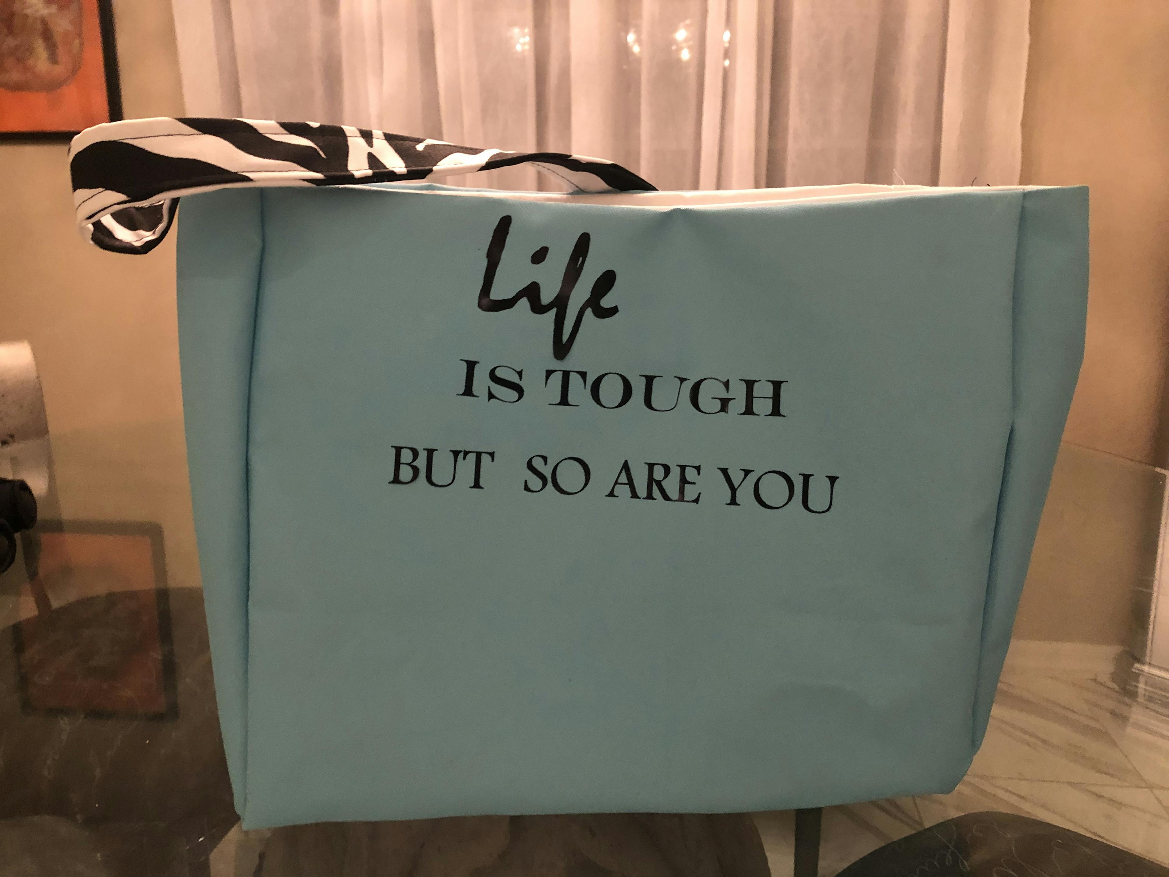Blue Inspirational Tote