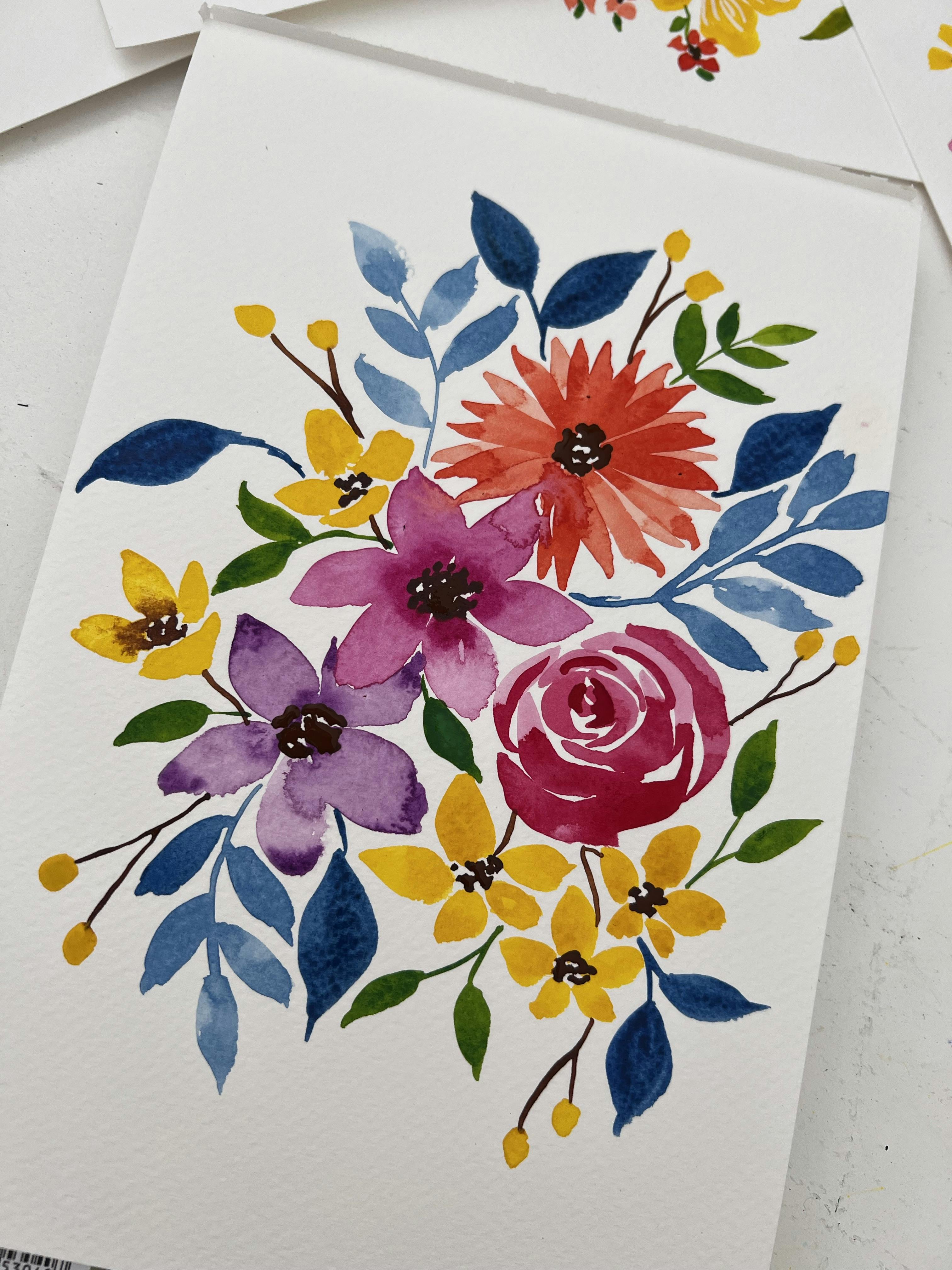 Watercolor florals and Mandala art