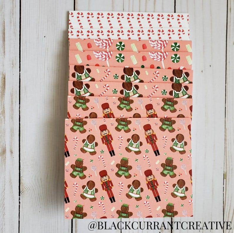 Pink Nutcracker Theme Holiday Cards