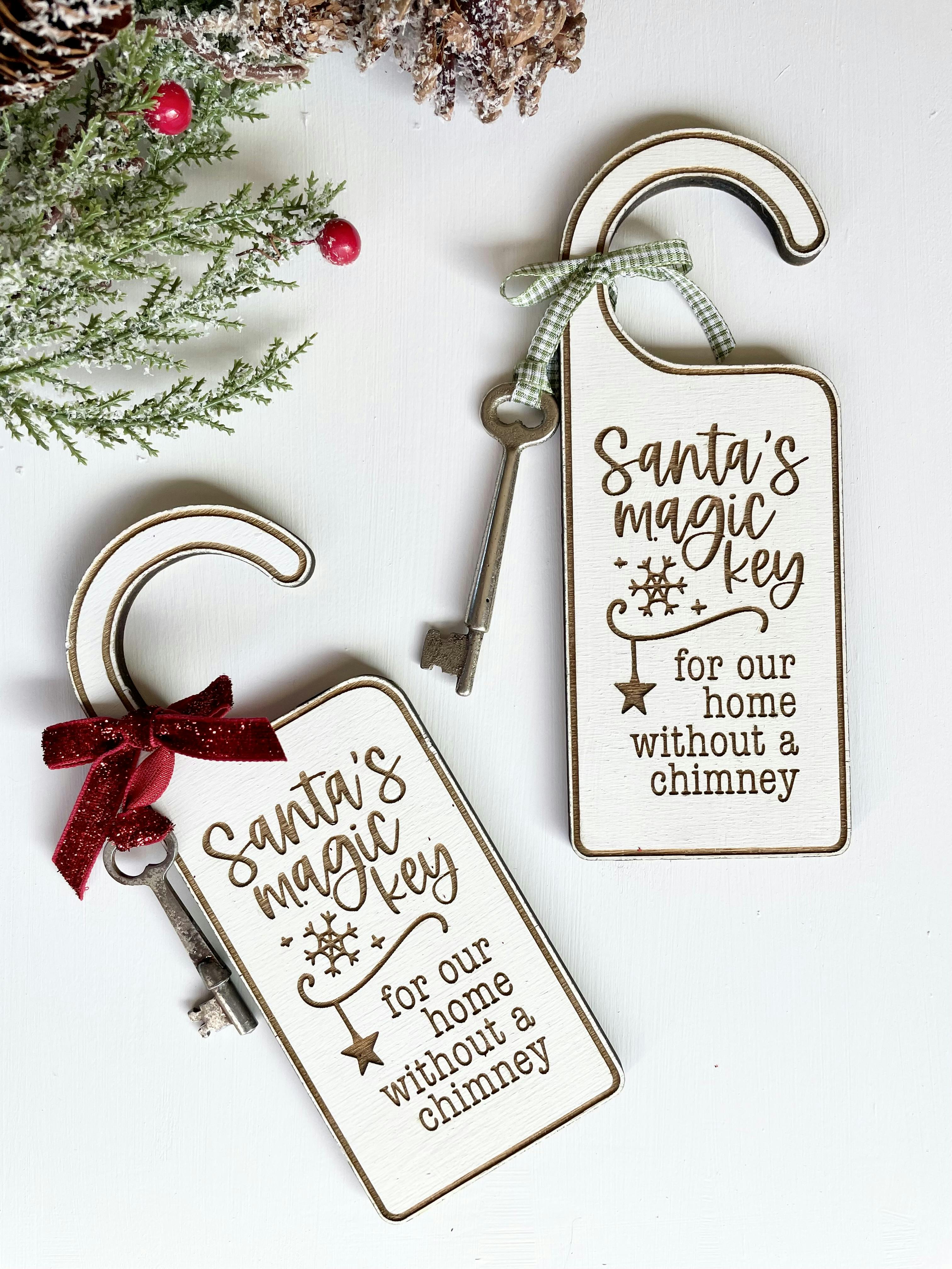 Santa’s Magic Key Door Hanger with Antique Key