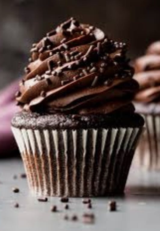 Chocolate brownie cupcake