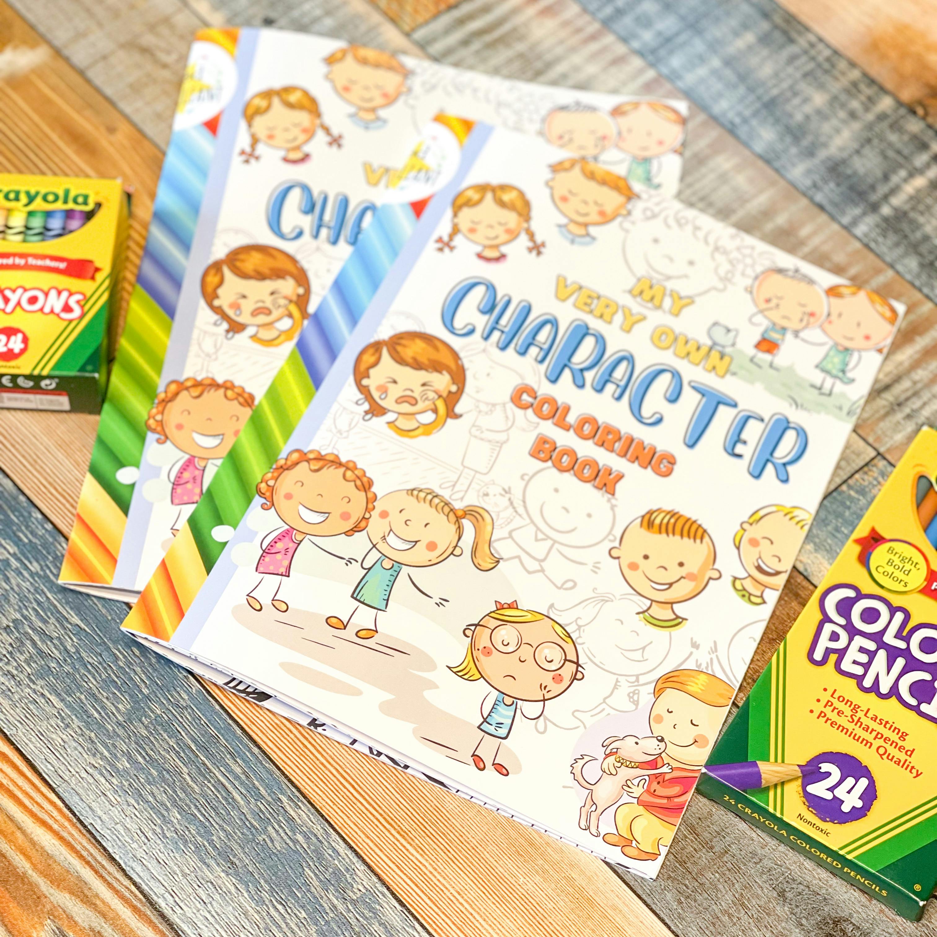 Character Coloring Journal for kids 5-12