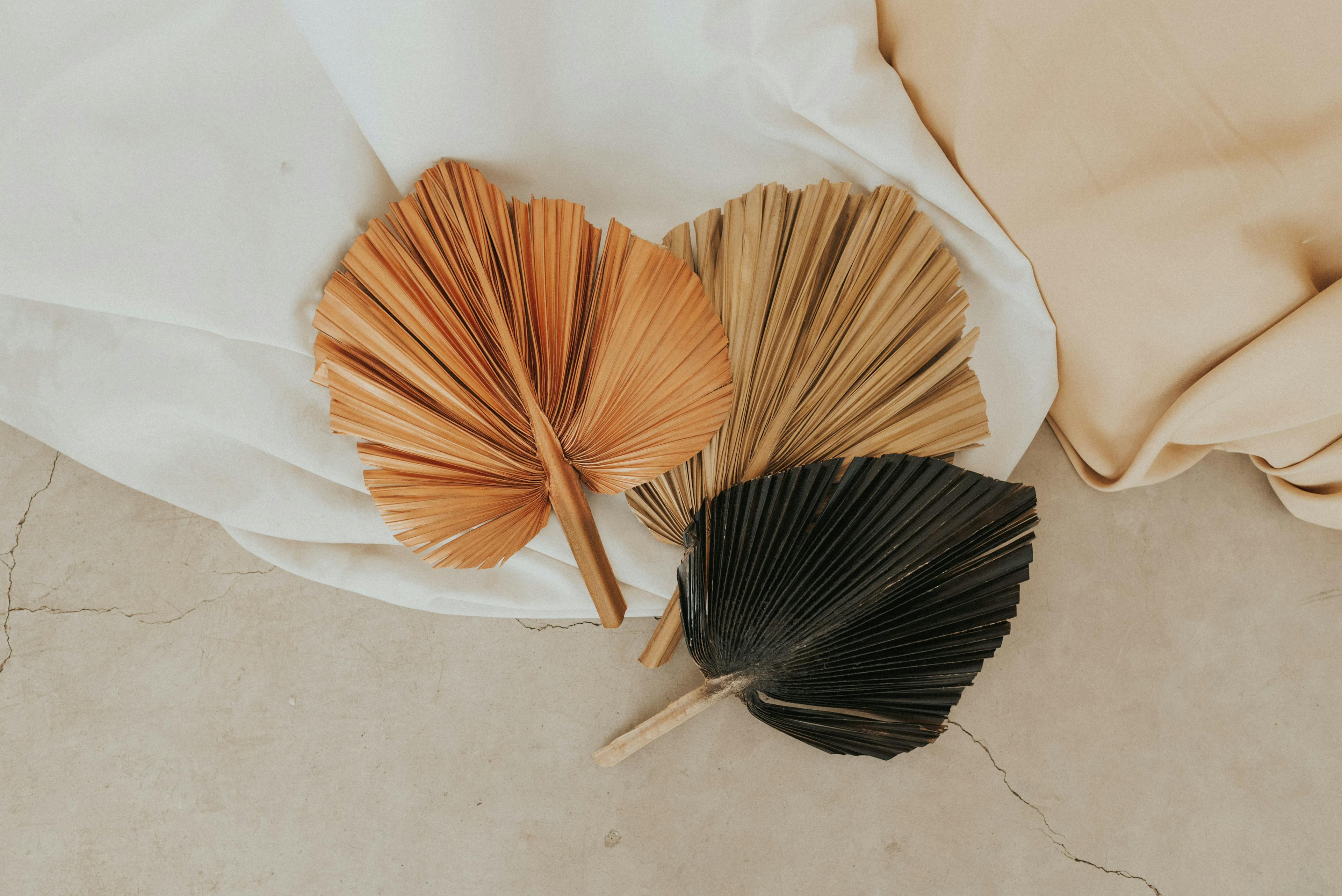 14” Natural/Gold/Charcoal/Rose Gold Palm Frond 