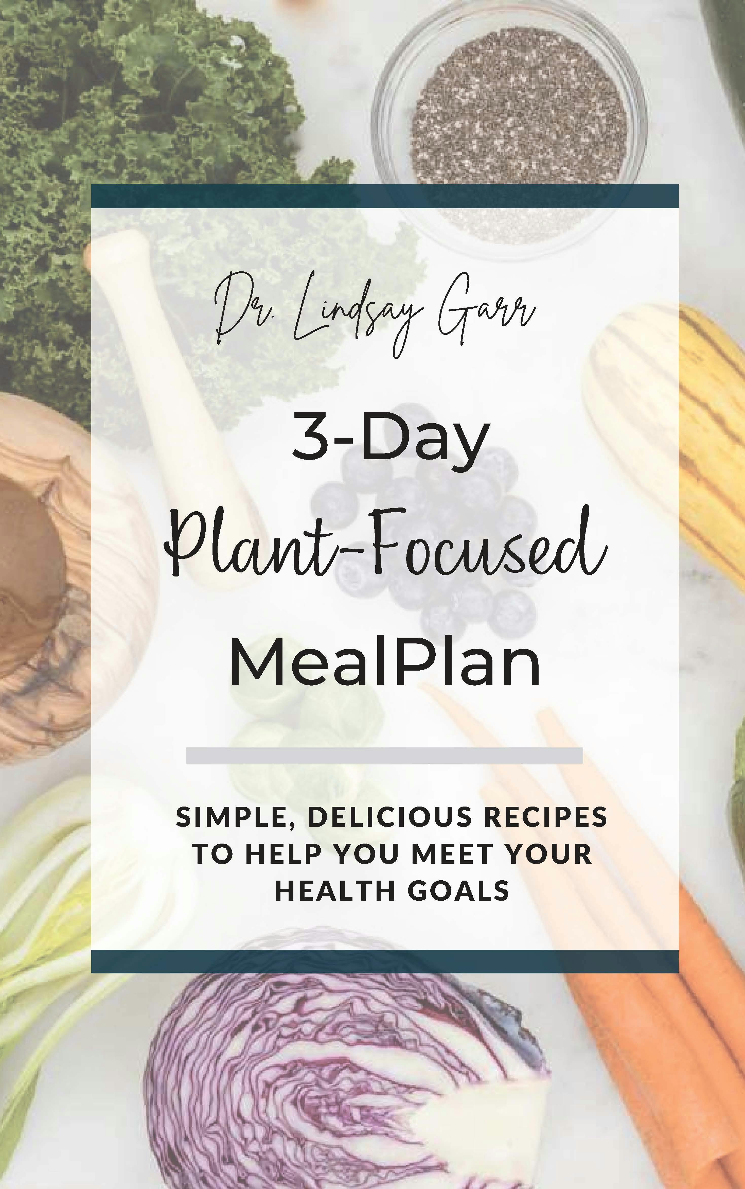 3-Day Plant-Focused Meal Plan Recipe ebook