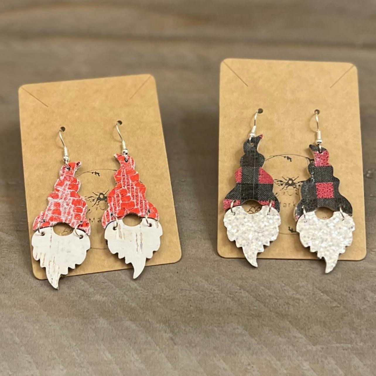 Handmade Santa Gnome Earrings