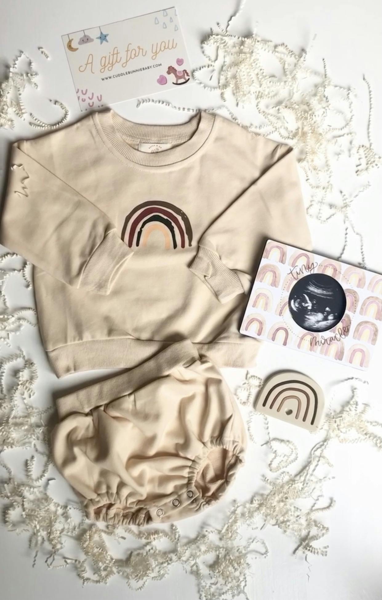 Rainbow Baby Sweatshirt Set Gift Box