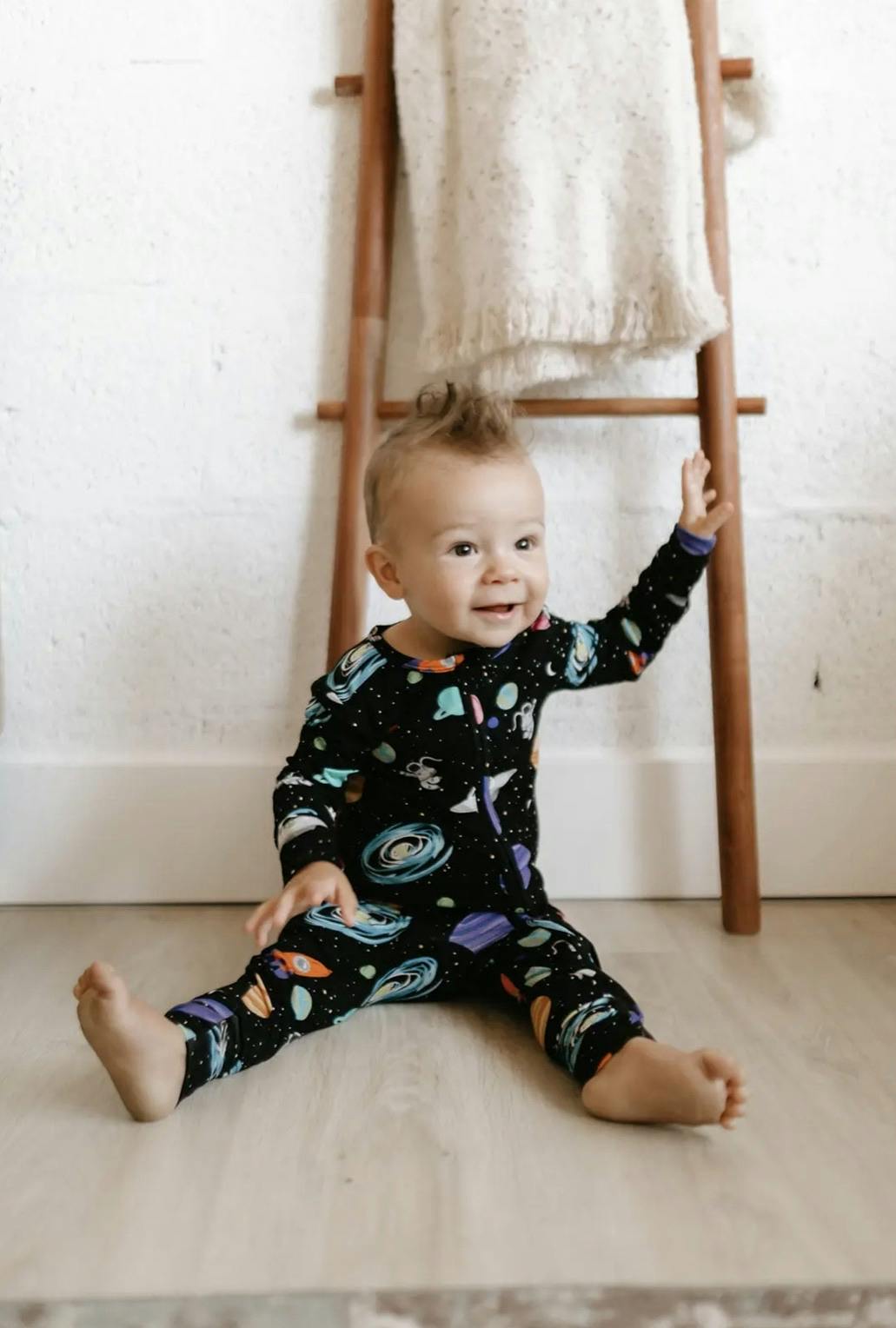 Outer Space Bamboo Baby Pajamas
