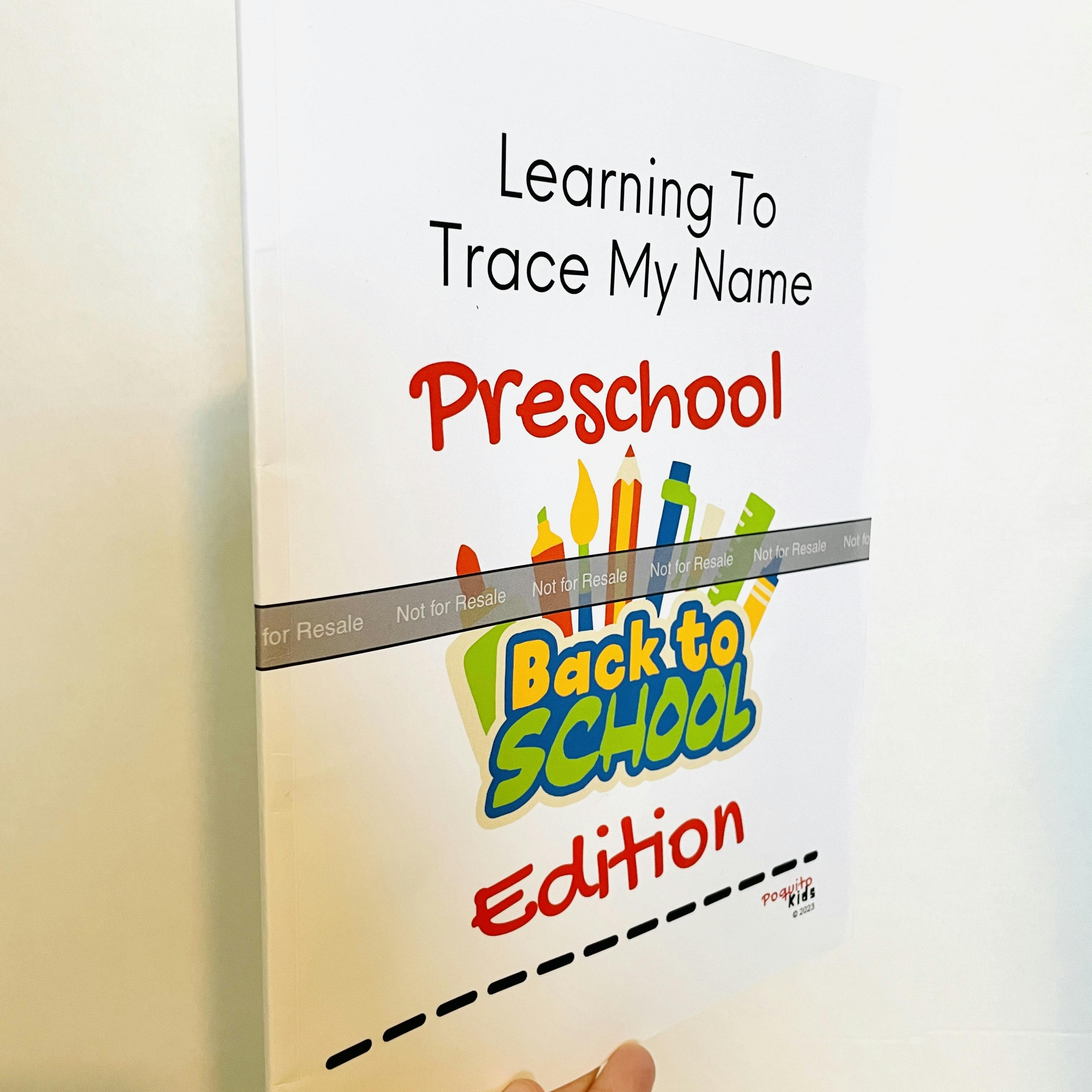 Preschool Tracing Name and Alphabet Workbook