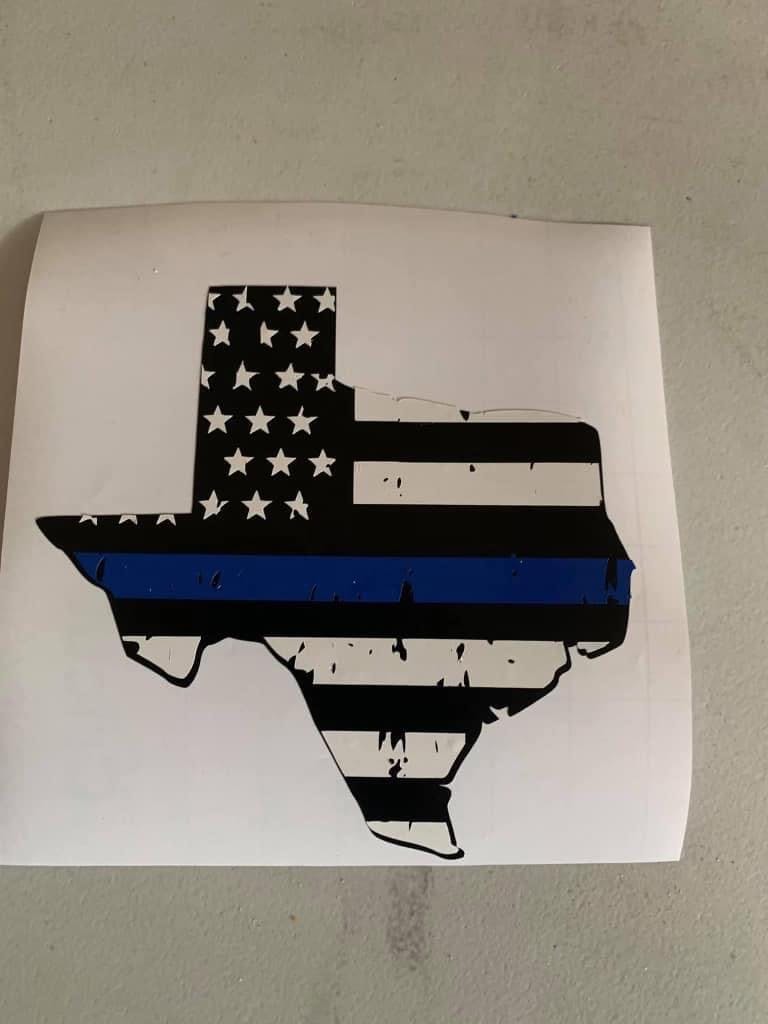 Back The Blue window decal
