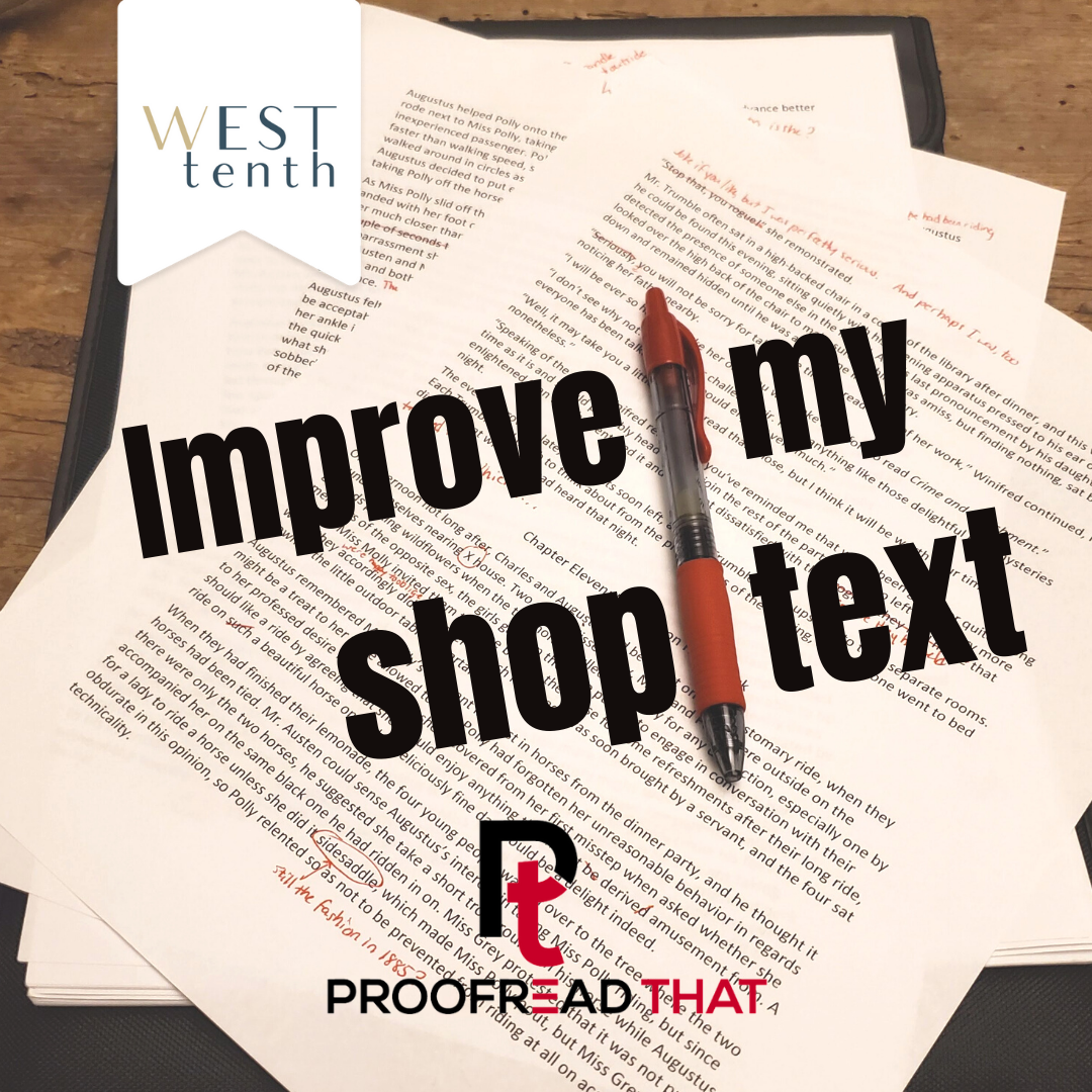 Editing Service - Your W10th Shop Text