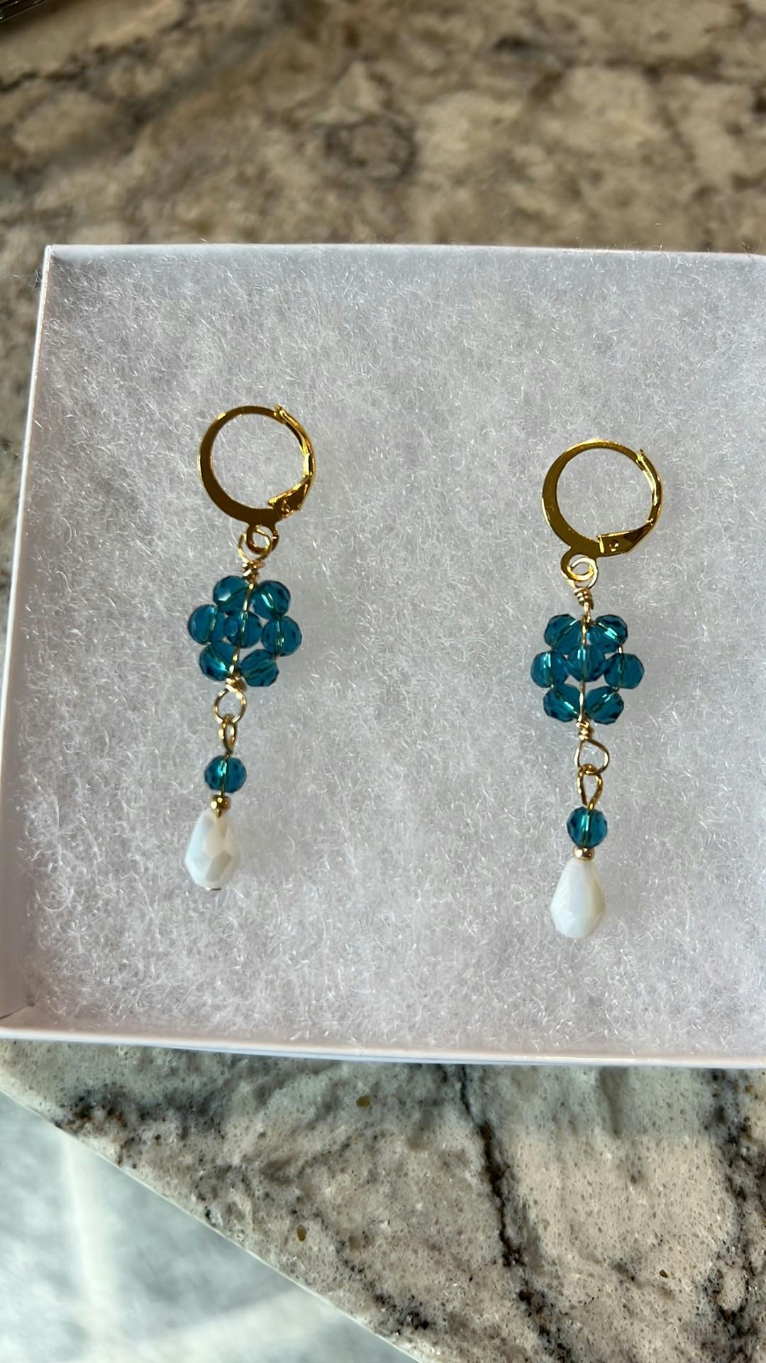 Handmade crystal earrings 