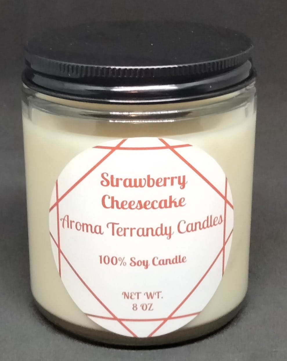 8 oz Strawberry Cheesecake Aroma Soy Candle