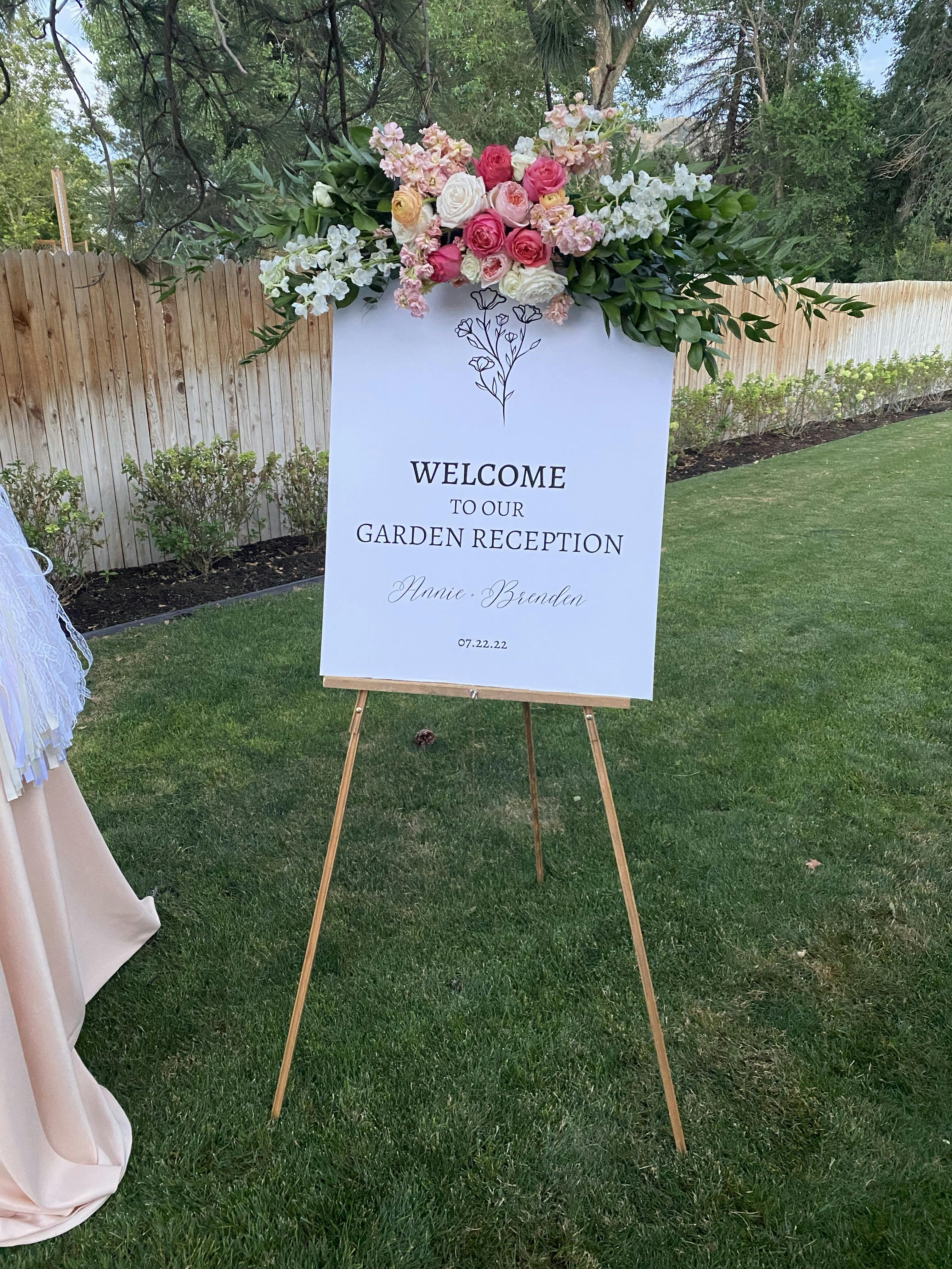 Wedding Sign Flowers