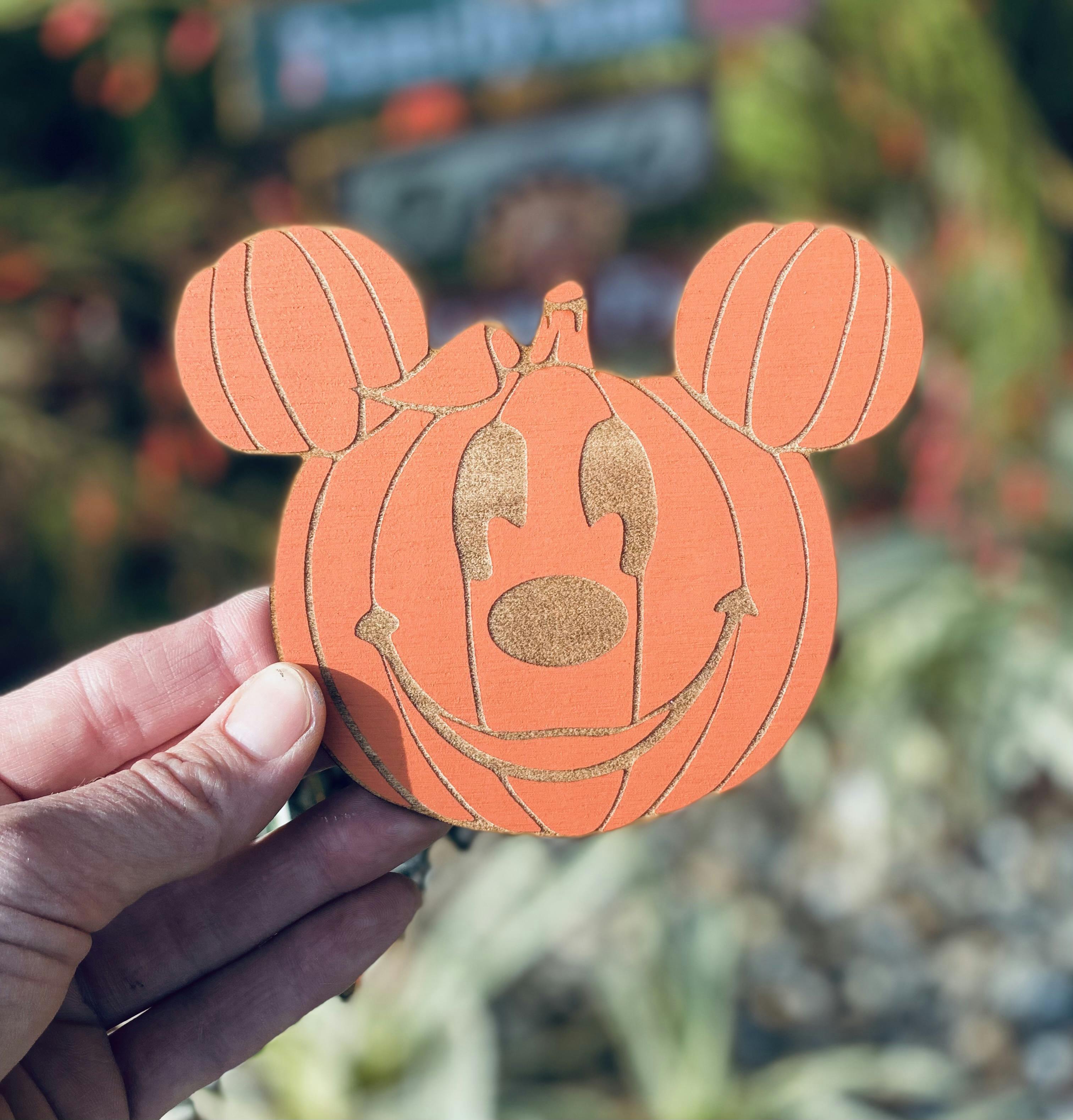 Mickey Pumpkin coasters- set of 4