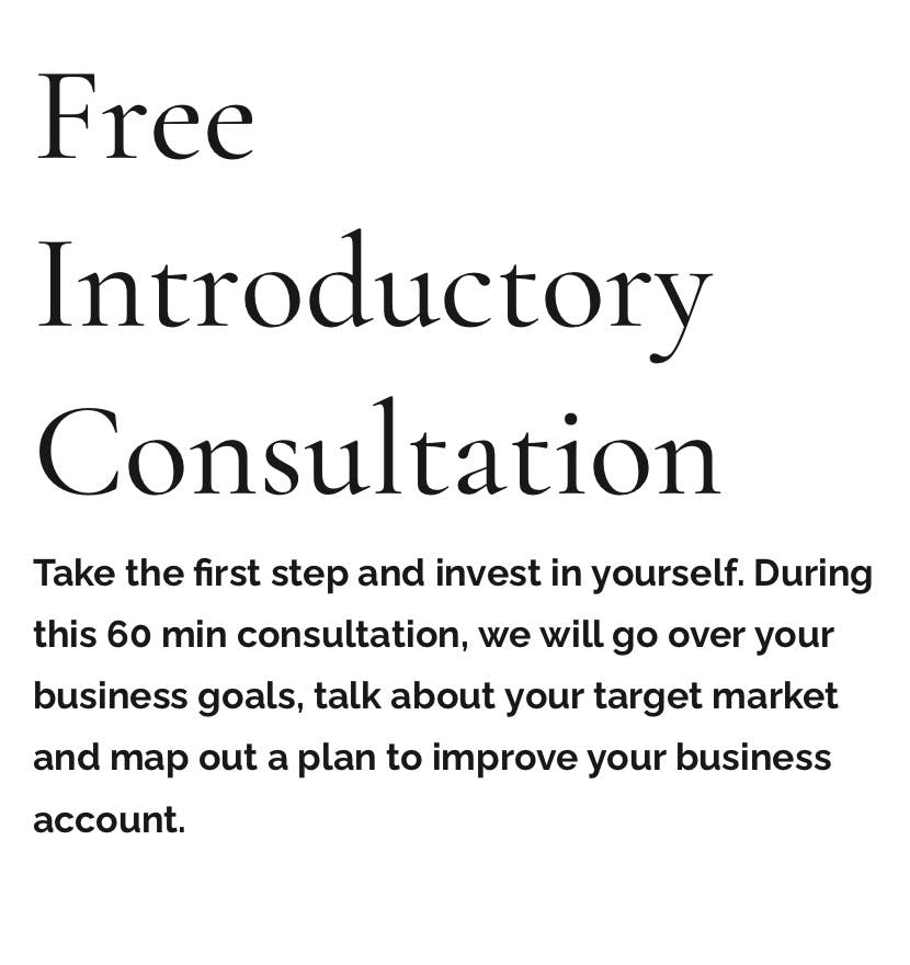 Free 60 min Introductory Consultation