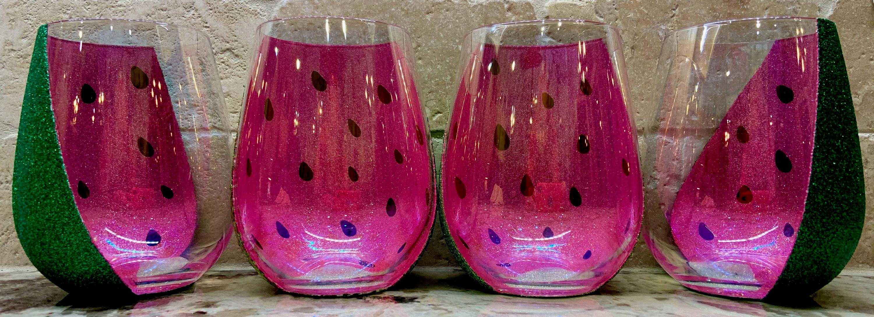 Watermelon Wine Glasses