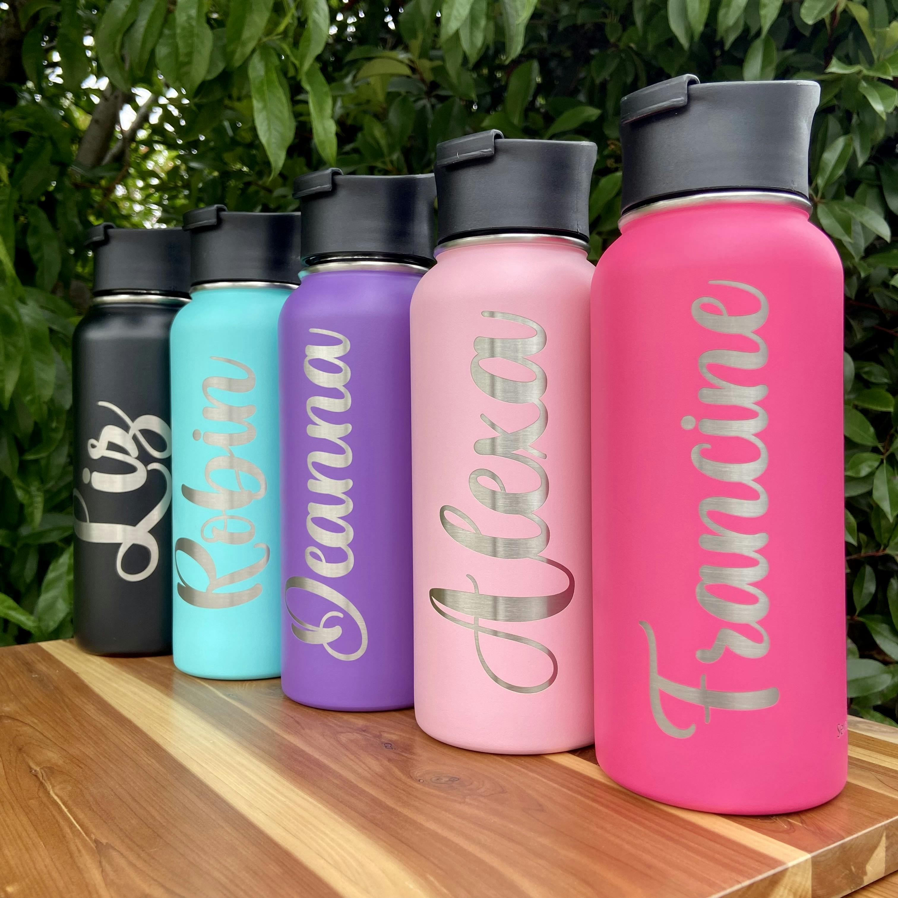 Personalized 32 oz Water Bottle, Laser Engraved