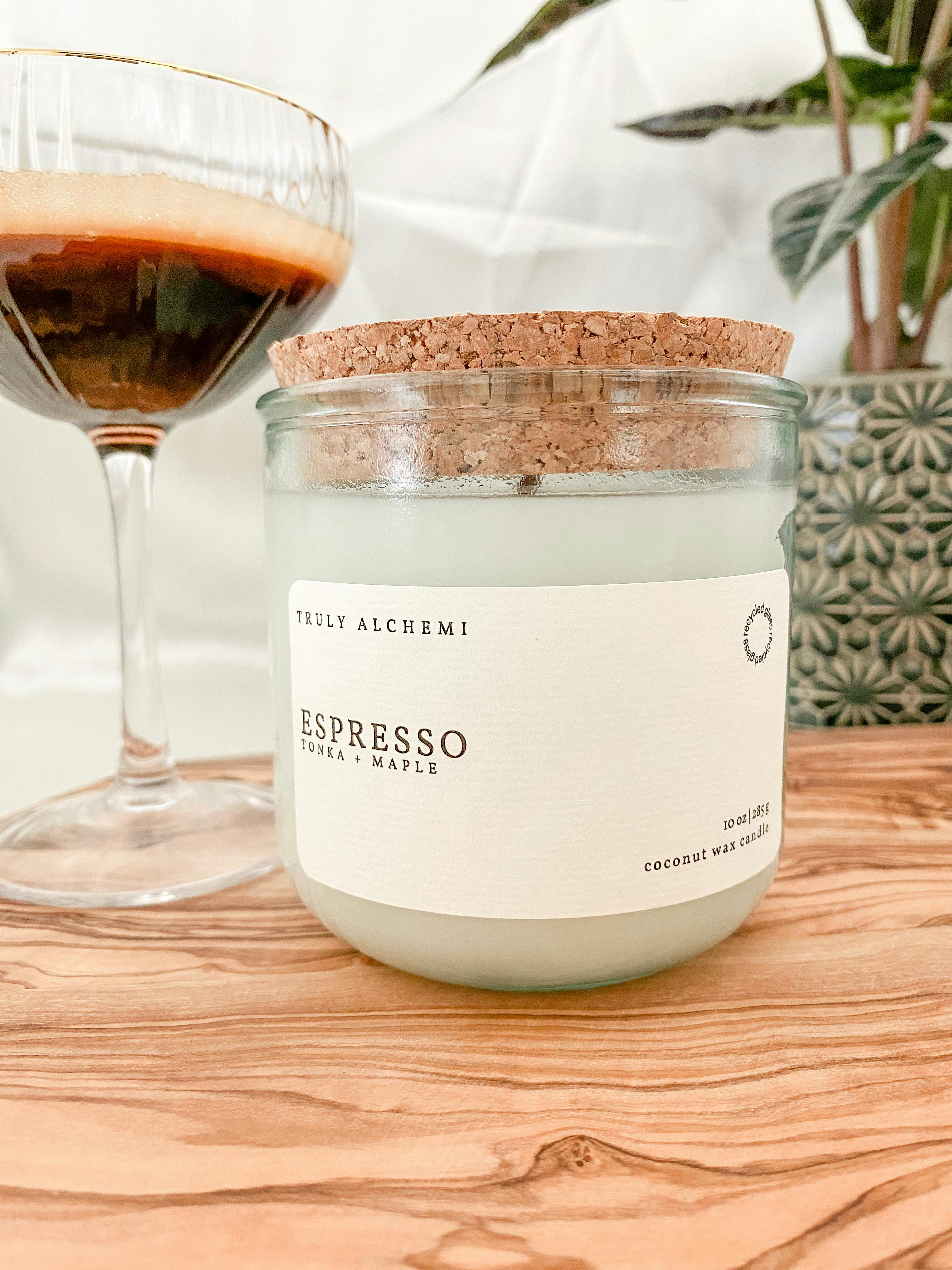 Espresso - Tonka & Maple {Recycled Glass jar}