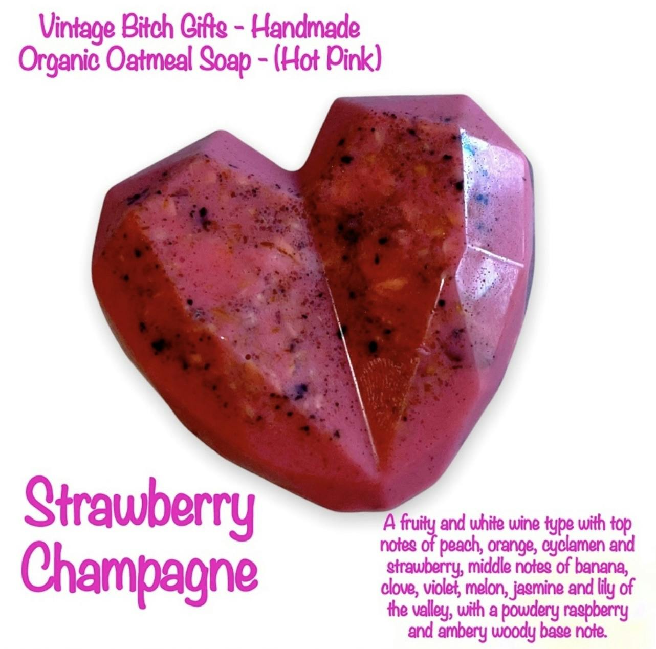 New Strawberry Champagne Organic Oatmeal Soap