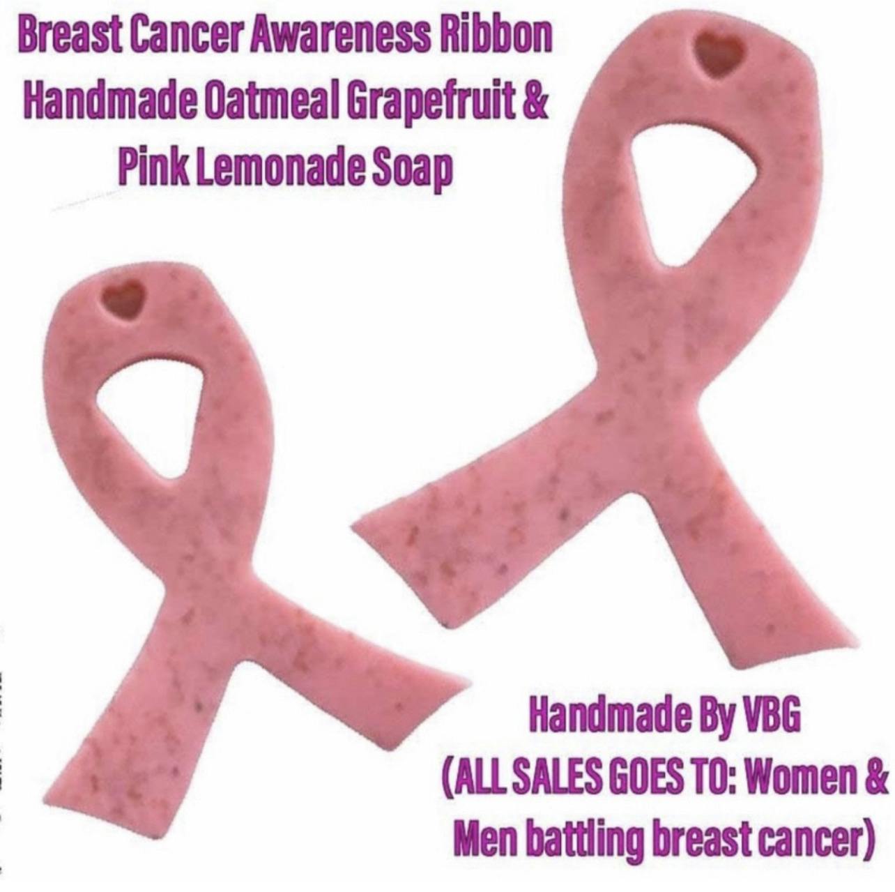 New Breast Cancer Awareness Ribbon Hand Body Soap
