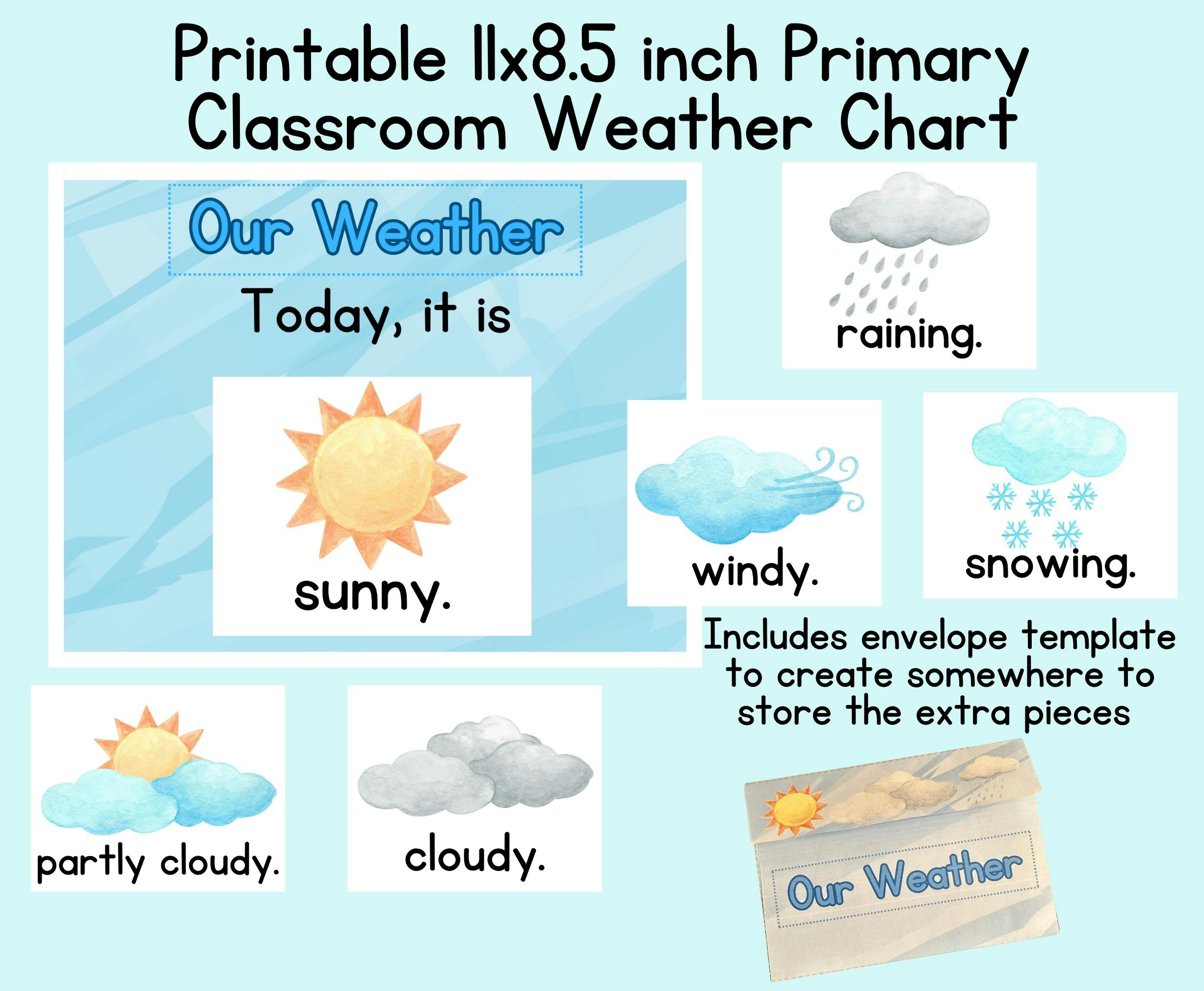 Printable classroom weather chart