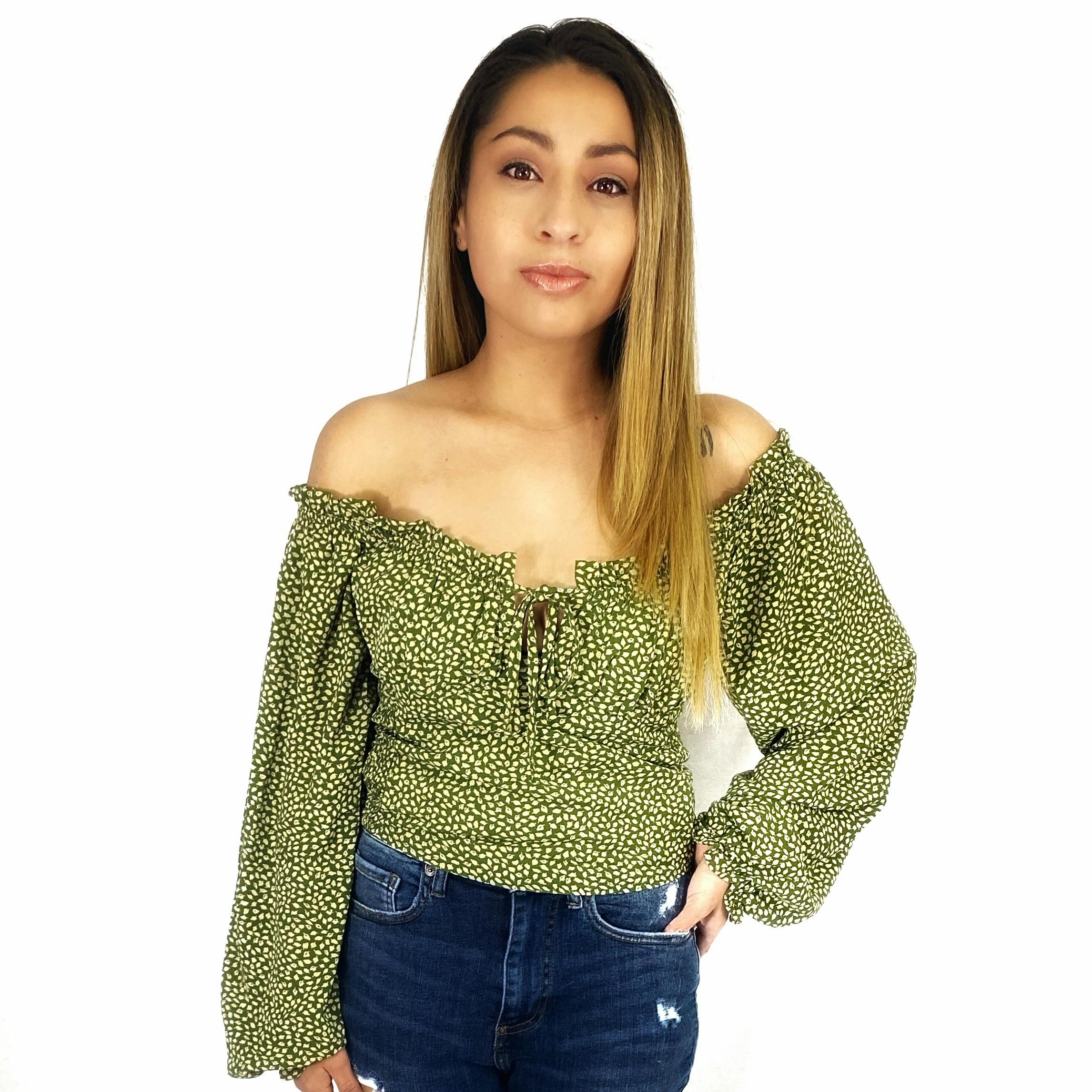 Green floral Long sleeve