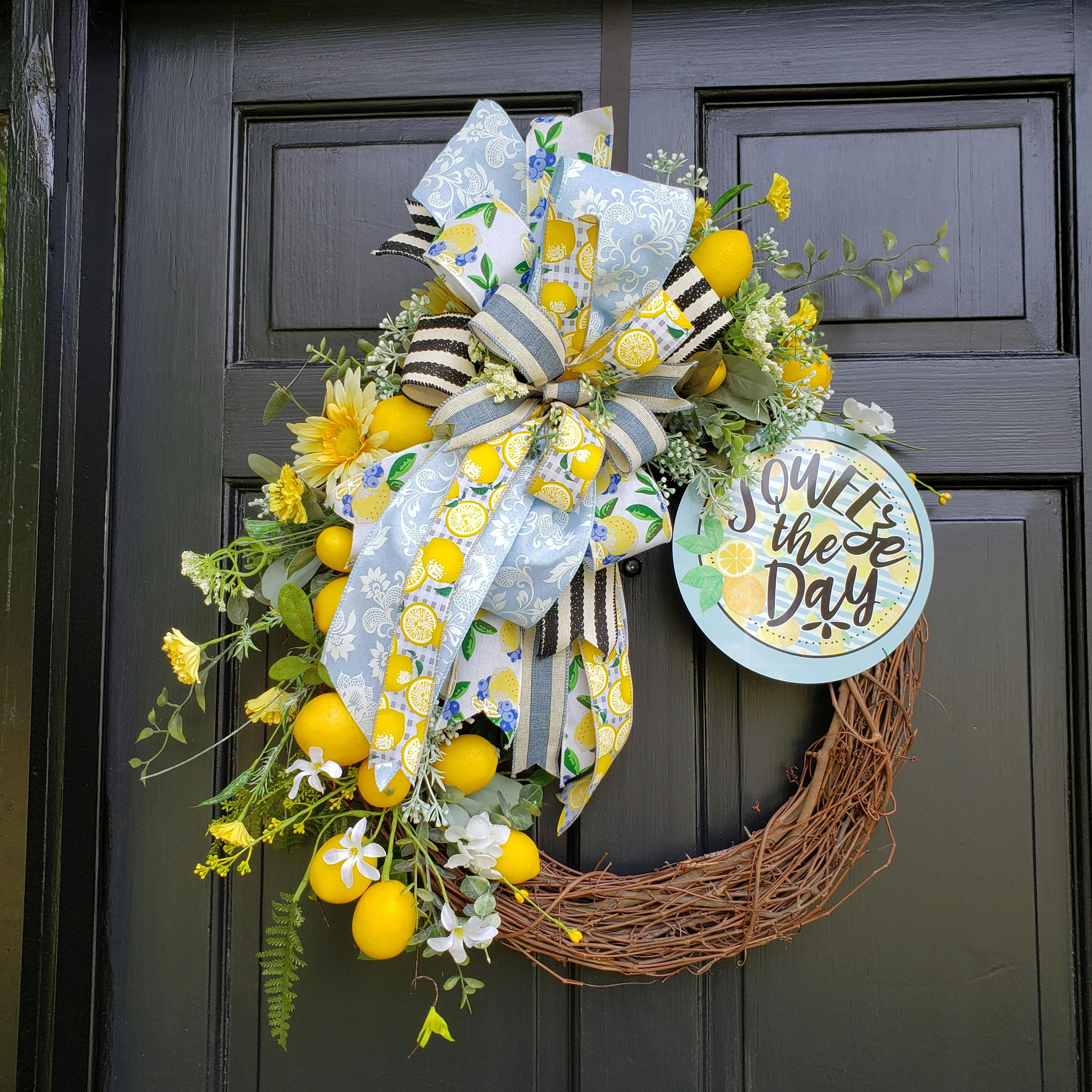 Squeeze the Day Lemon Wreath