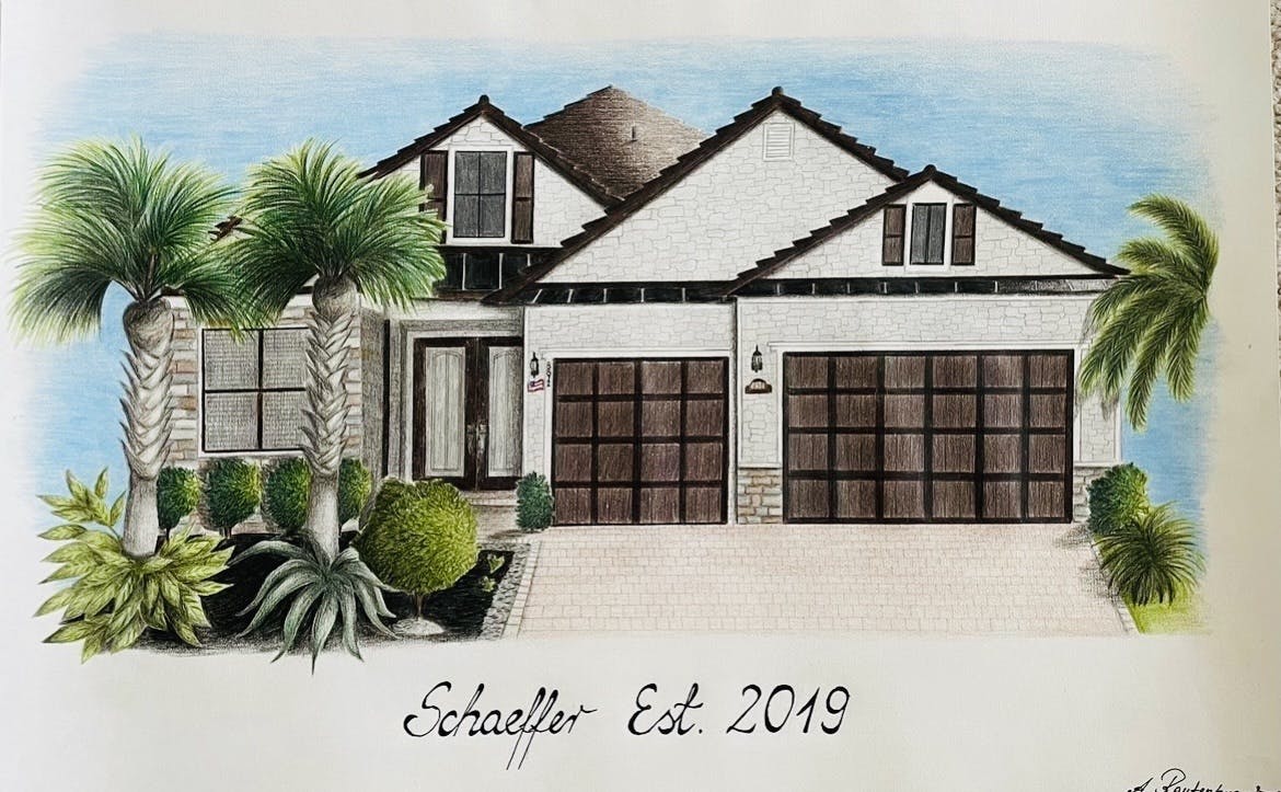 Home Illustration real estate custom personalized 