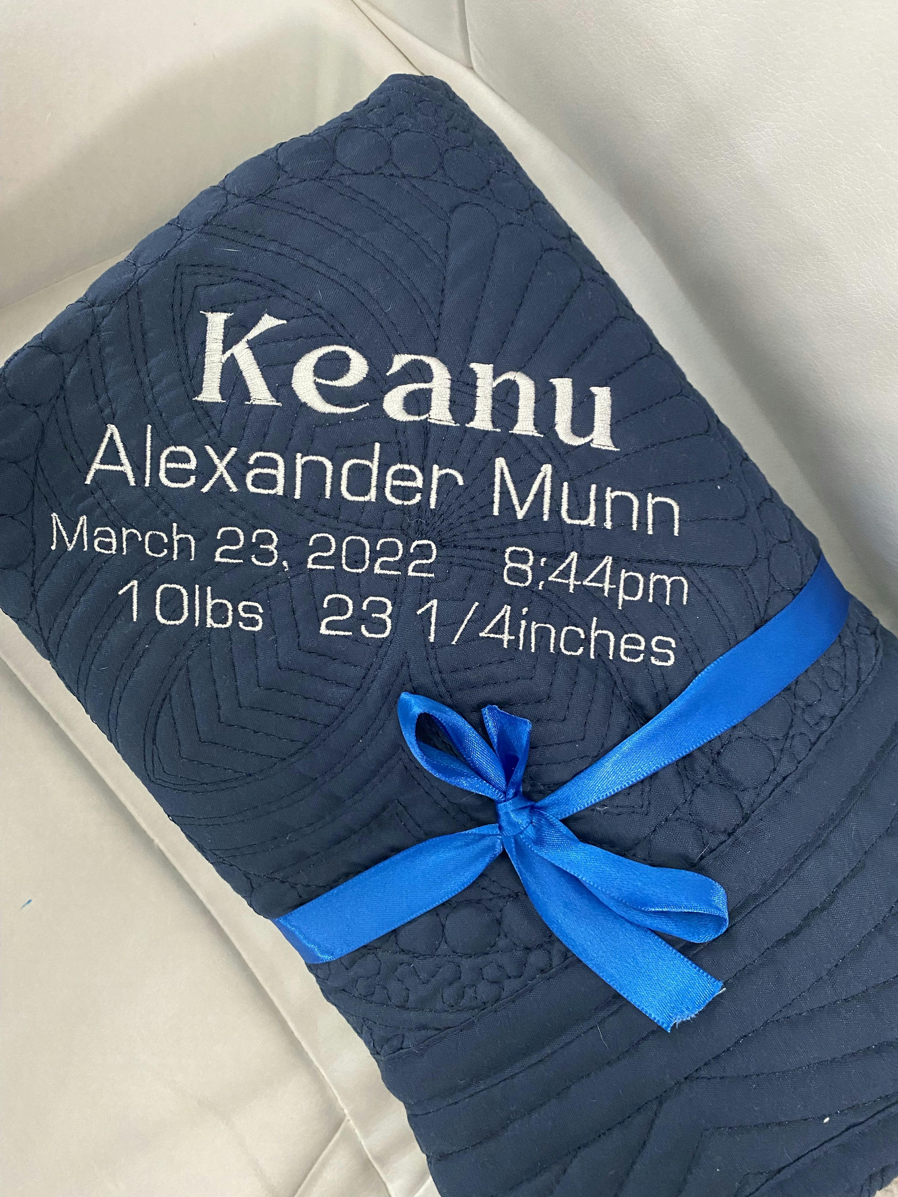 Personalized Heirloom baby quilt 