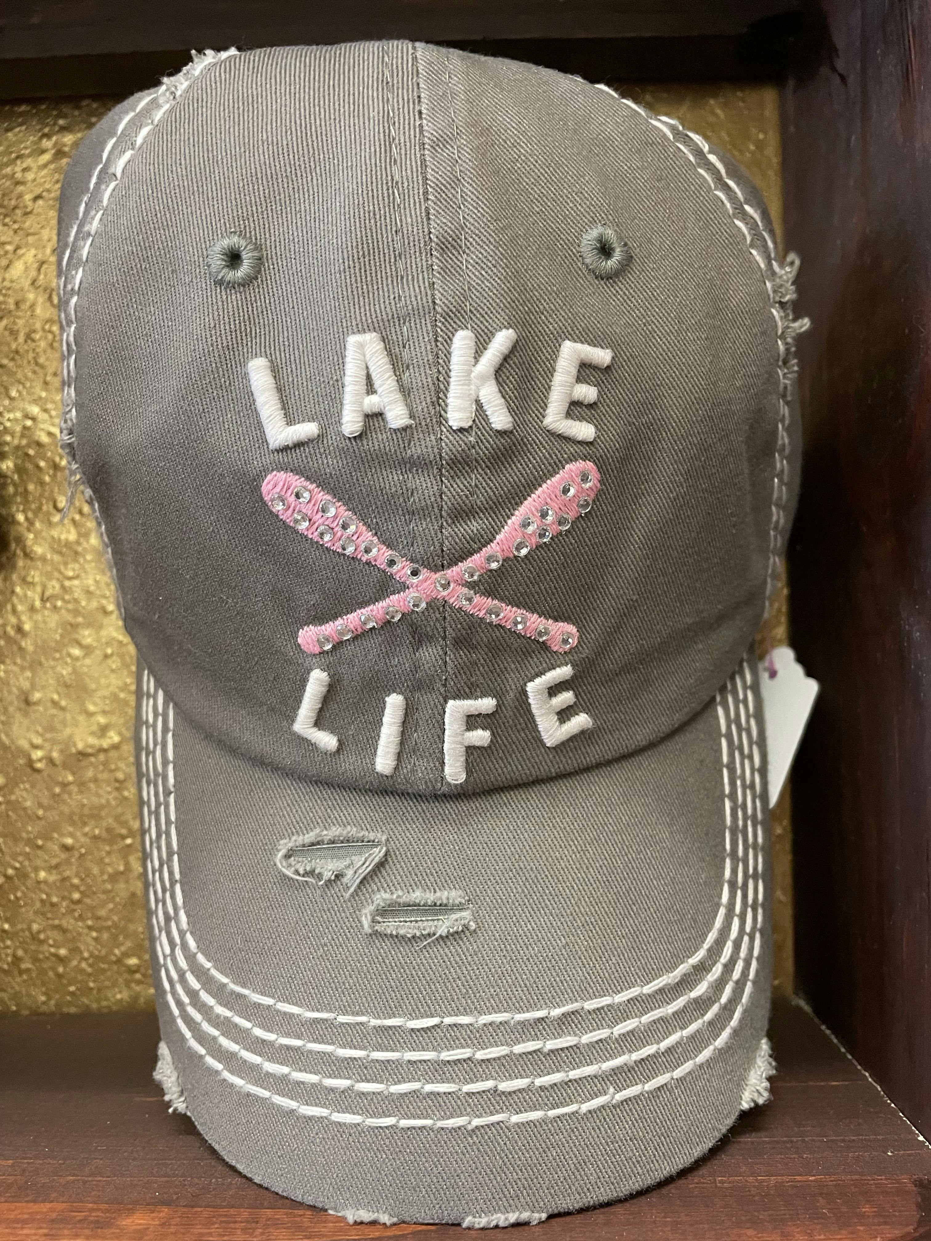  “lake life” hat in grey