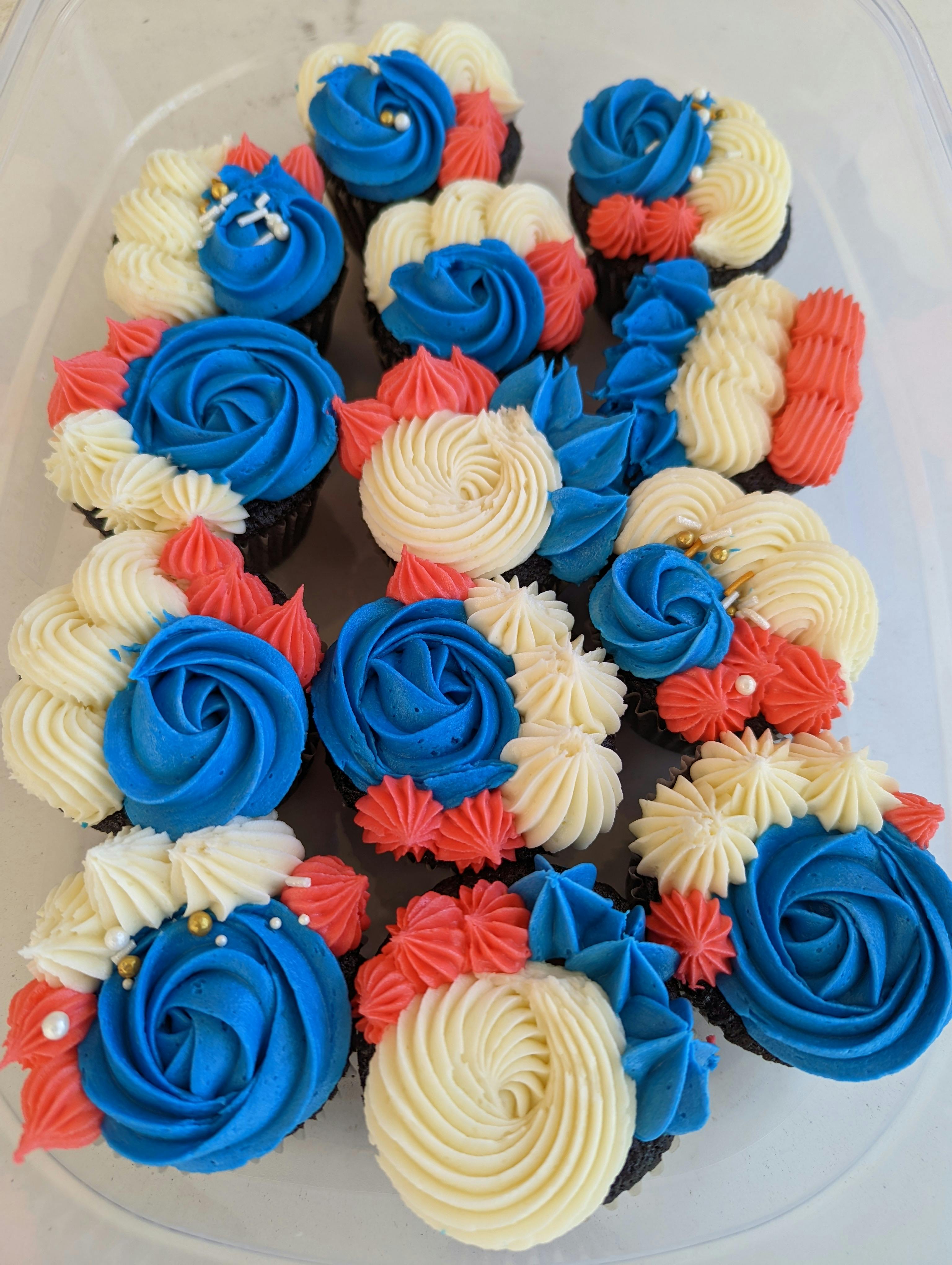 Dozen Custom Colored Cupcakes 