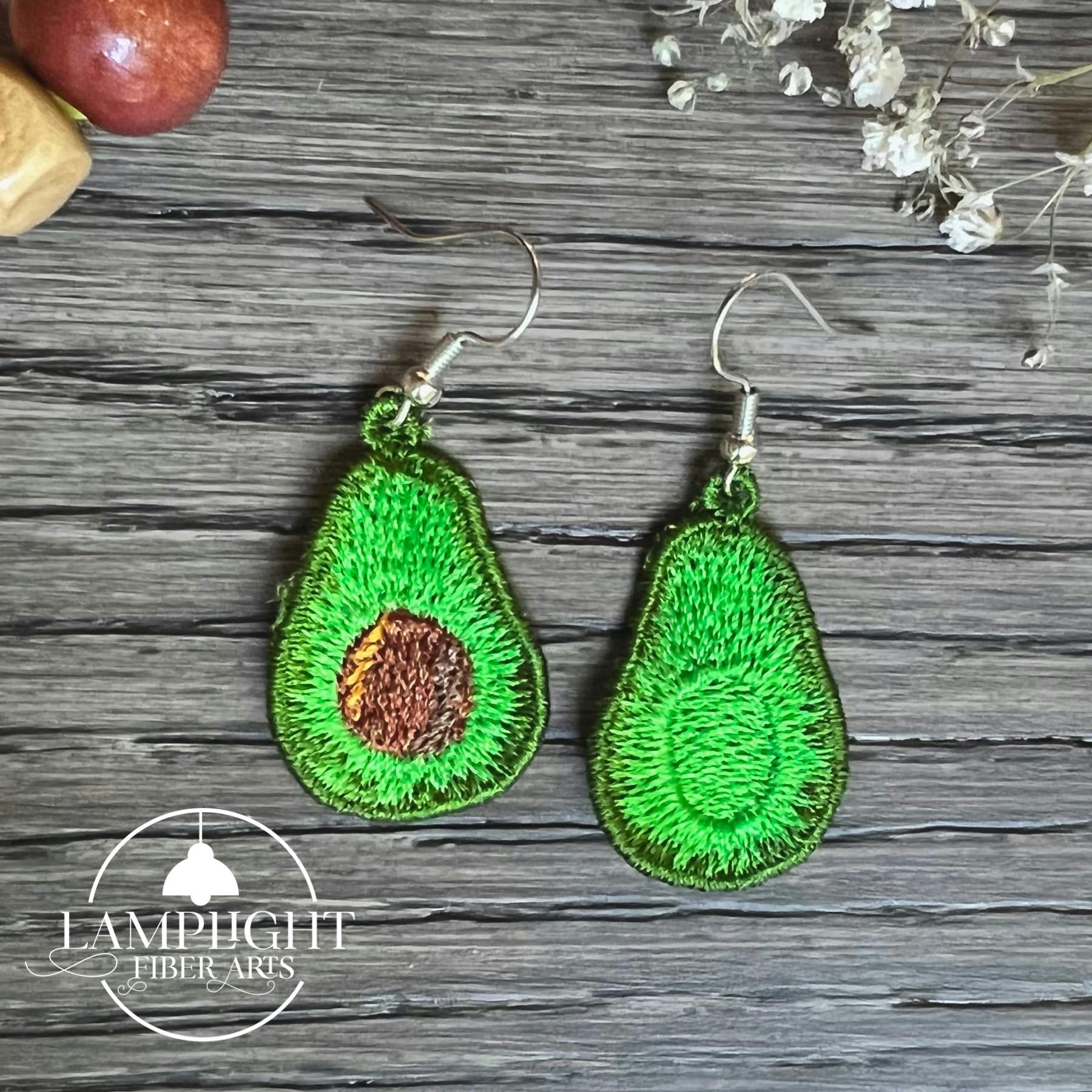 Custom Lace Avocado Earrings