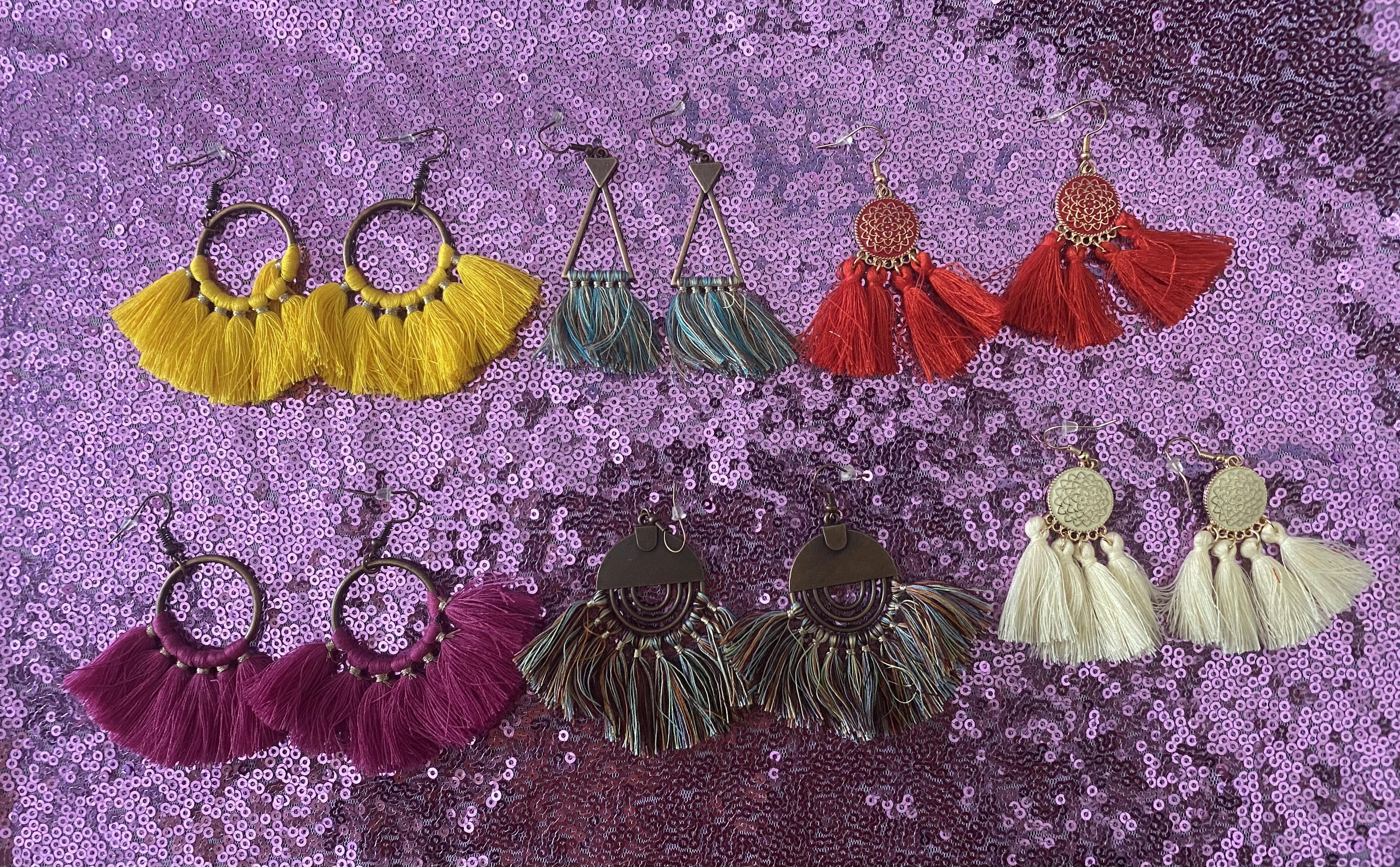 Colorful stylish earrings
