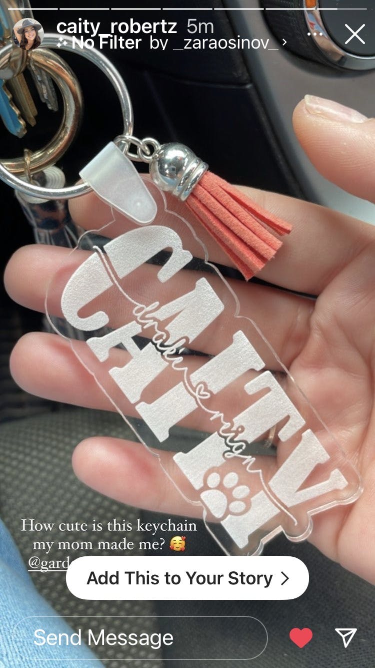 Custom personalized Etched acrylic keychain