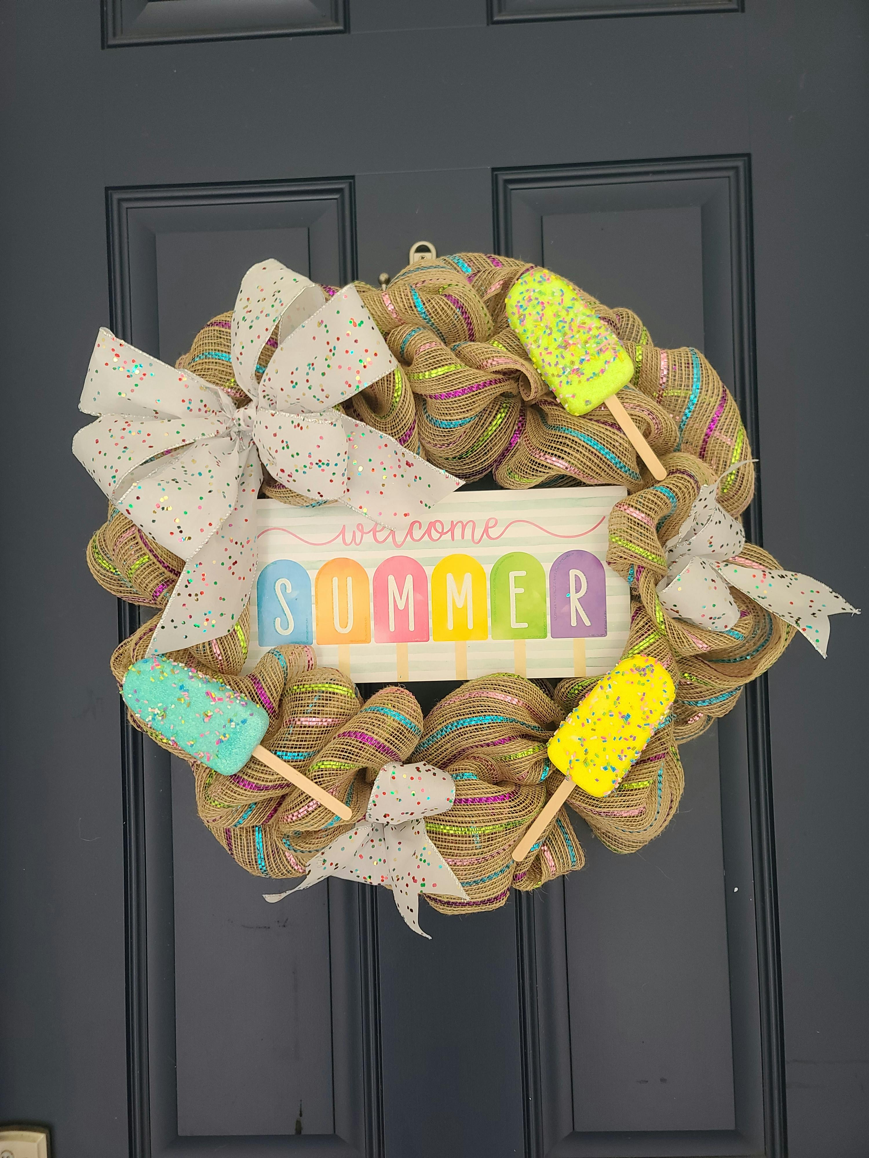 Welcome Summer Popsicle Wreath