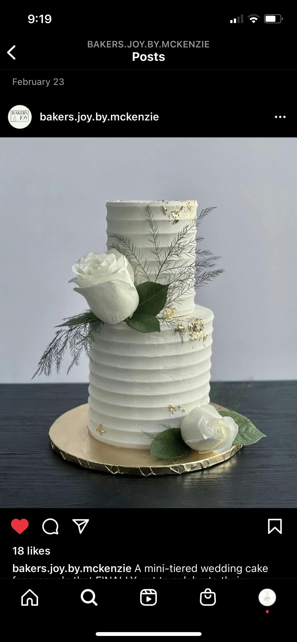 6”+4” Two Tiered Cake