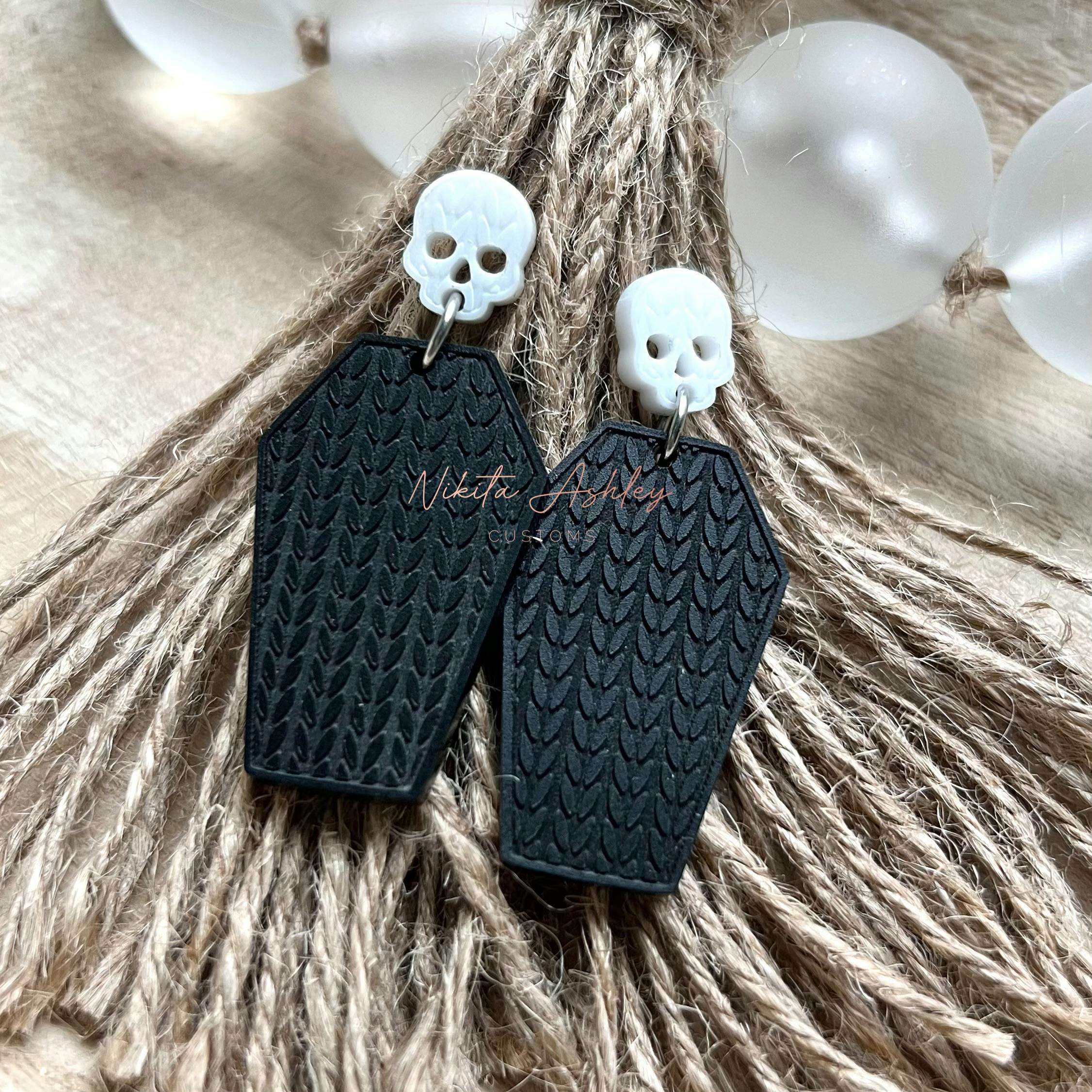 Sweater Coffin Acrylic Earrings