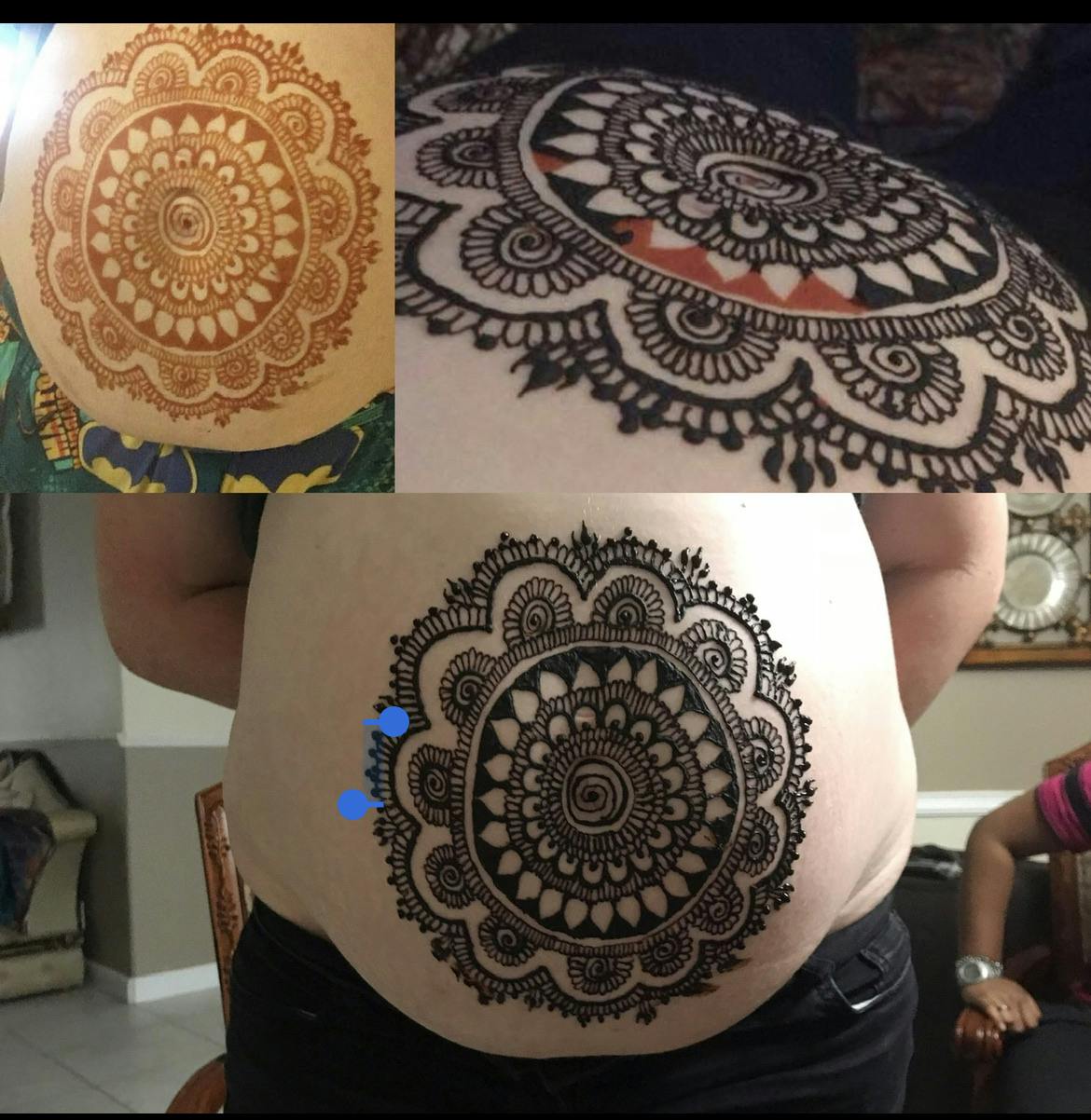 Maternal belly henna