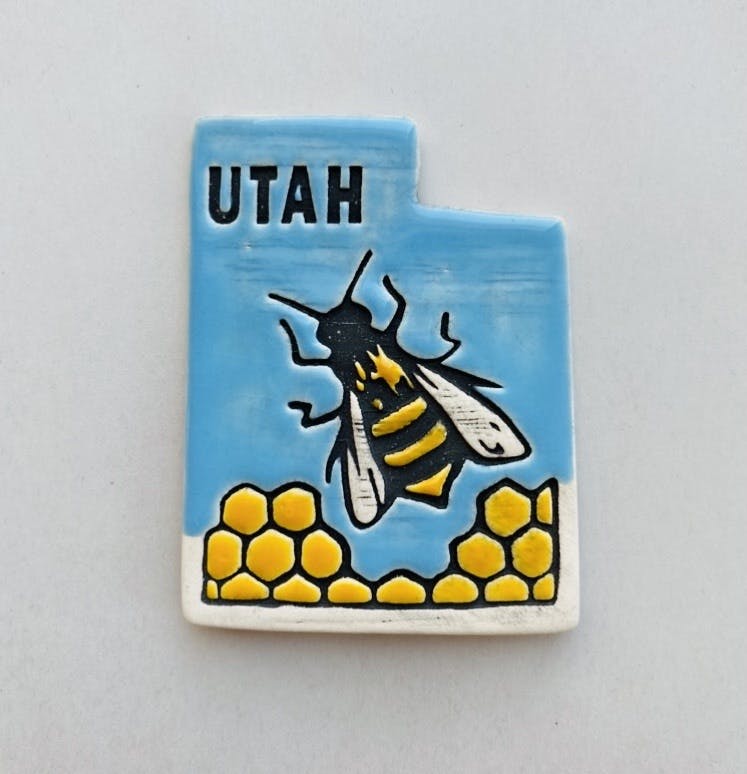 Utah State Bee Magnet or Ornament