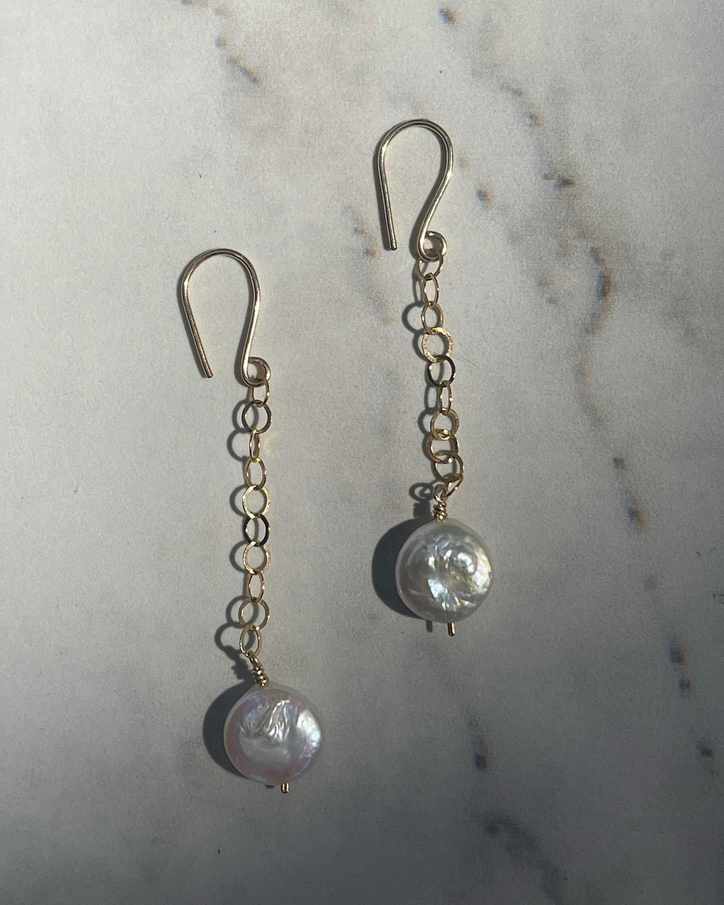 Coin Pearl Earrings 