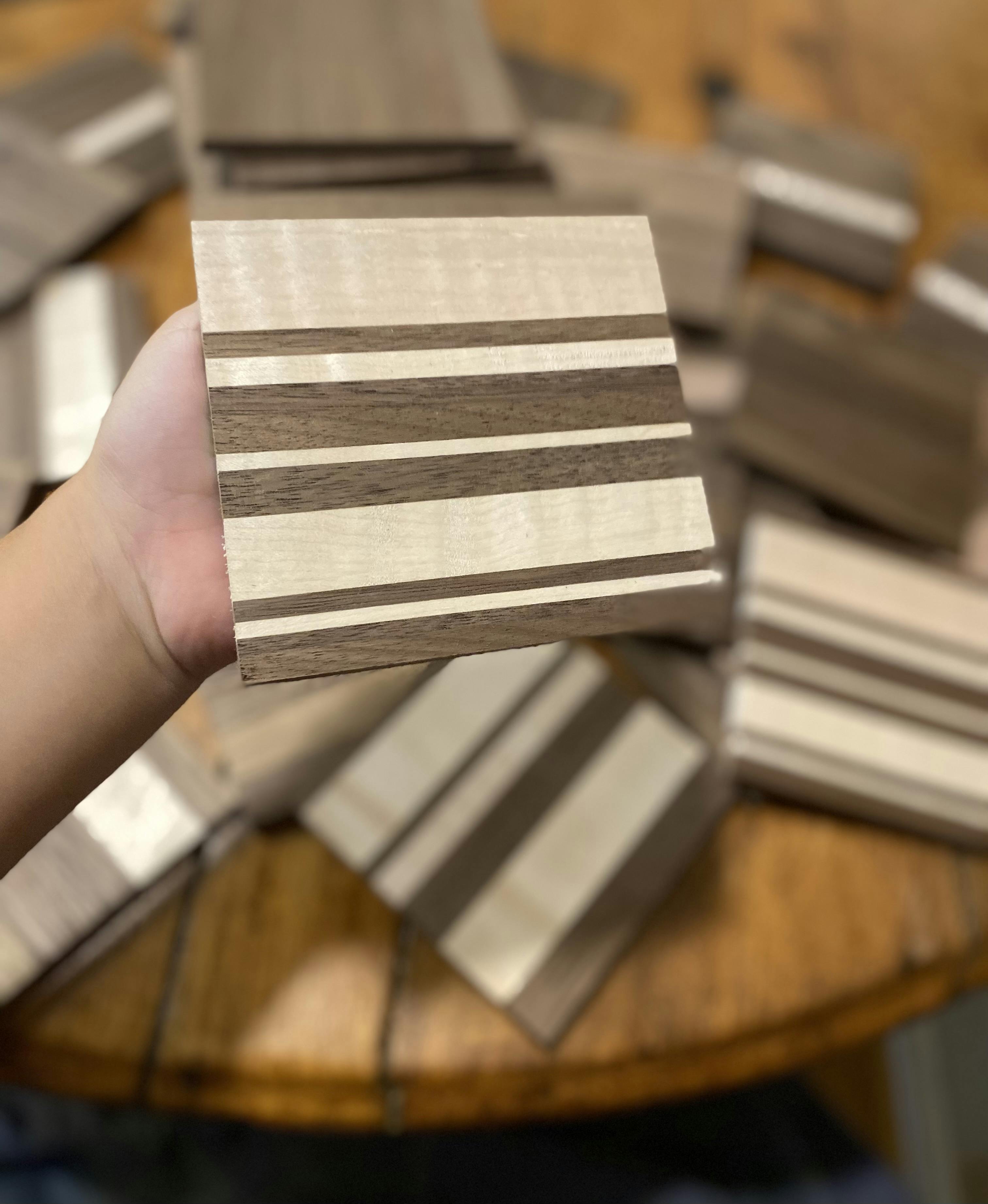 Handcrafted walnut wood Coasters 