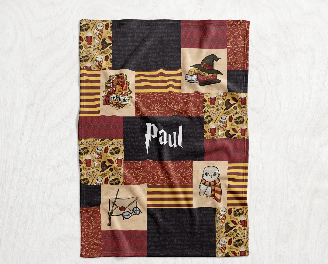 Harry Potter Faux Quilt Name Blankets 