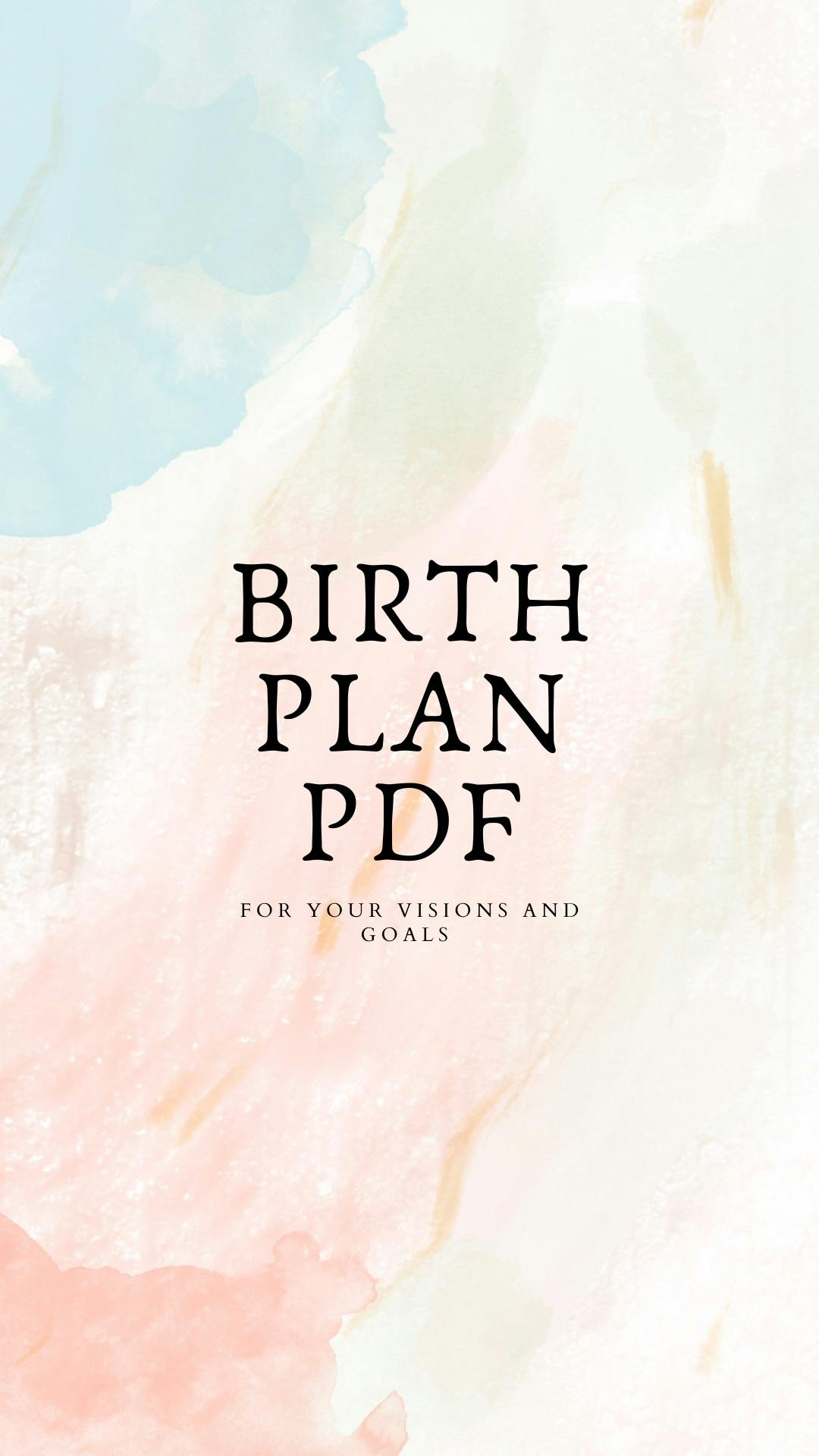 Birth Plan PDF