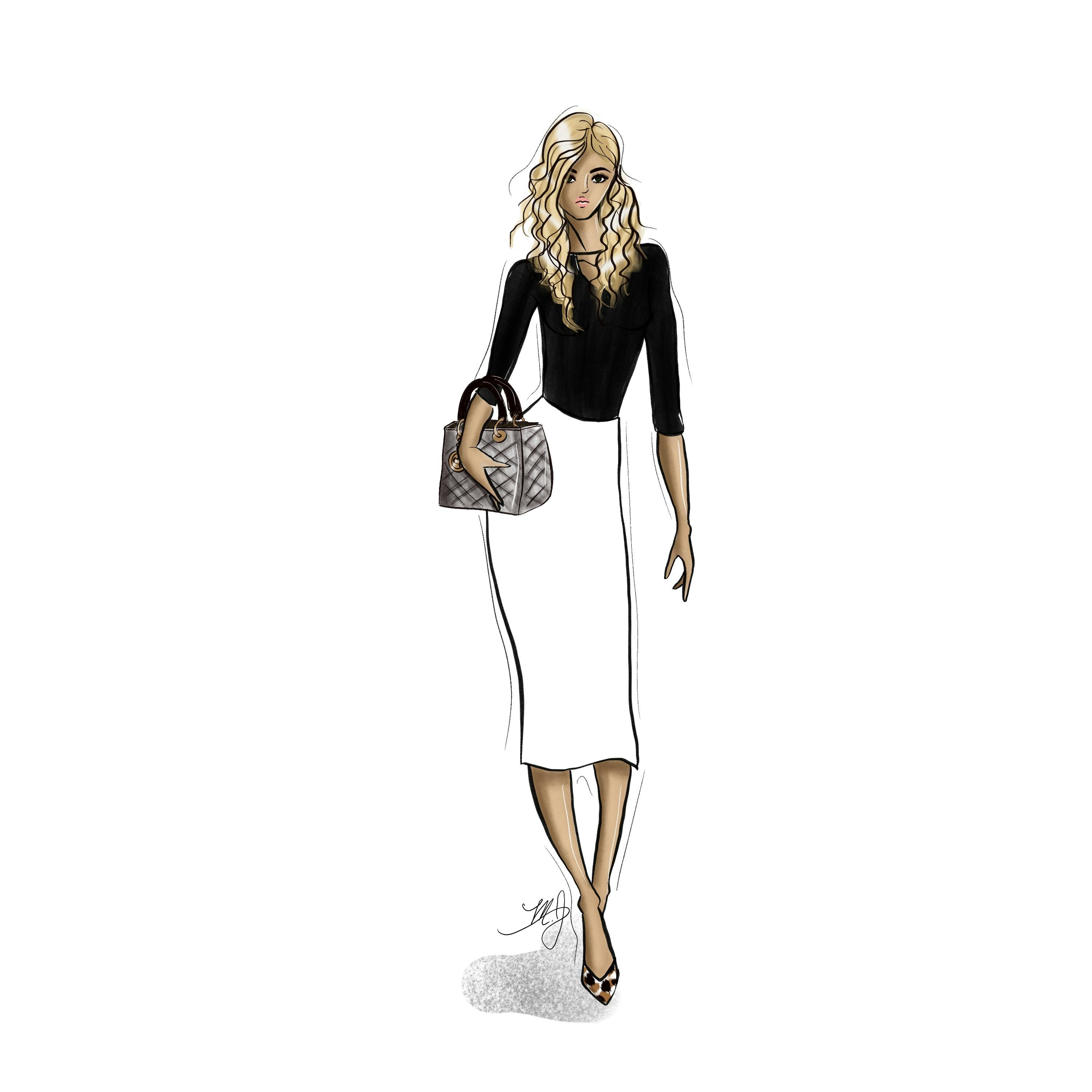 Custom Fashion Figure Illustration - Single Figure