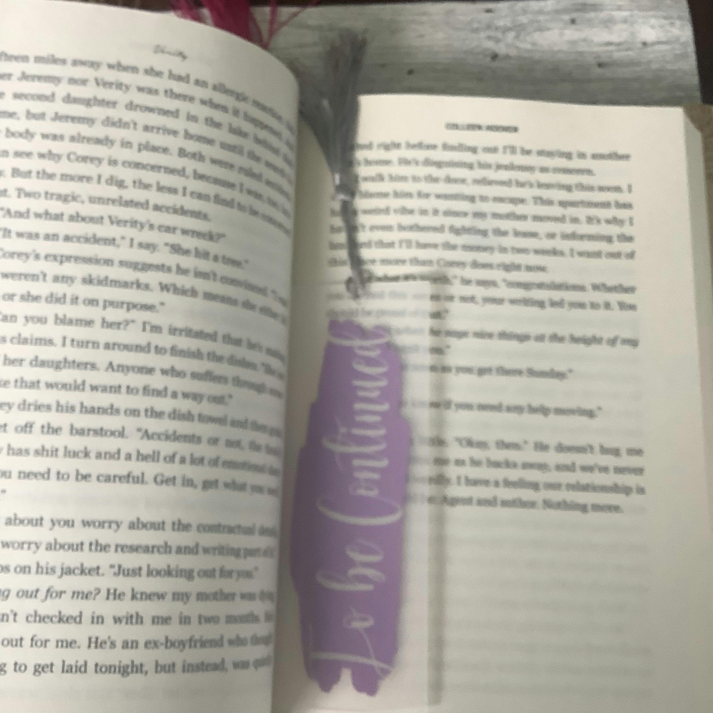 Personalized acrylic bookmarkers