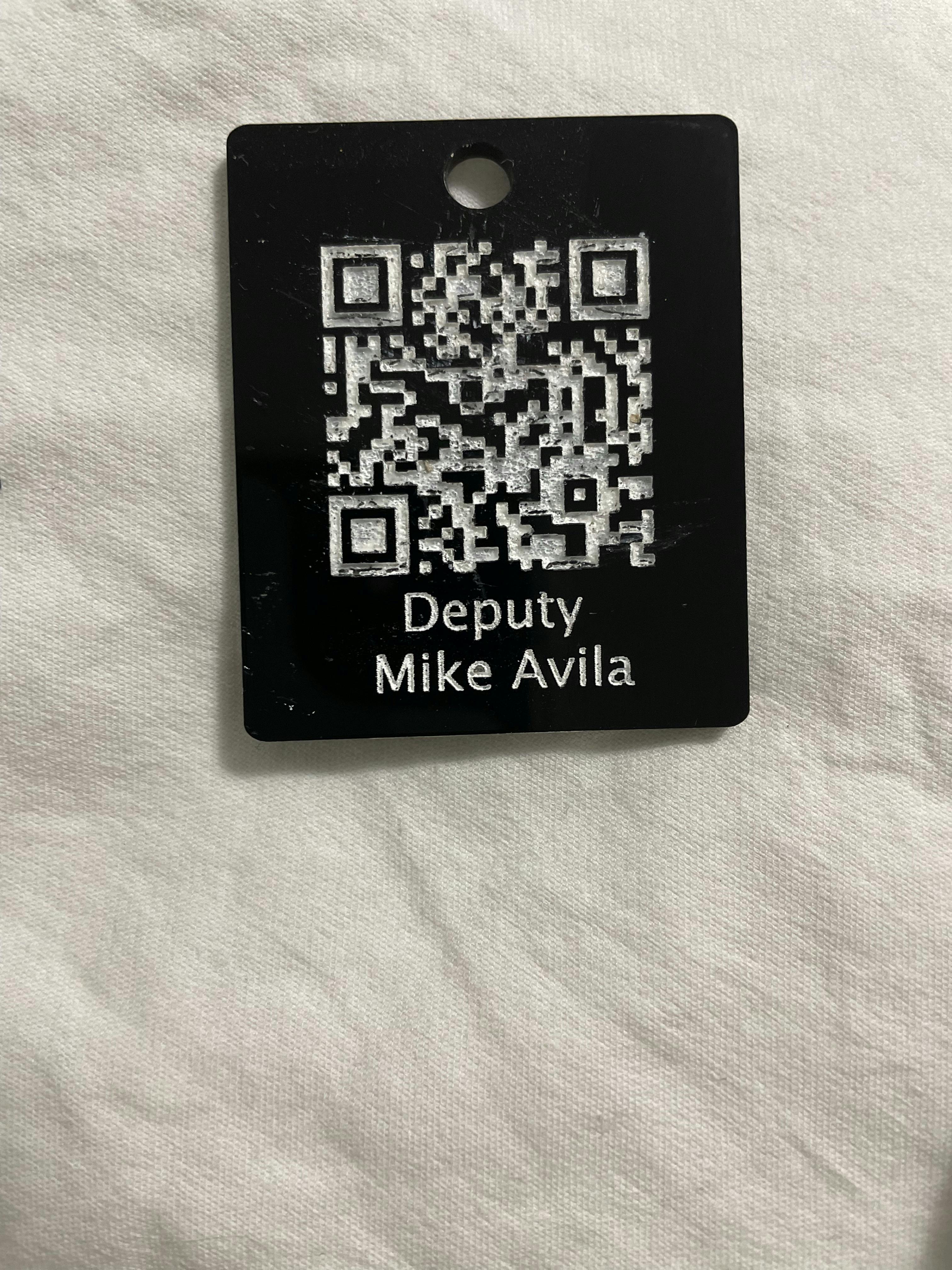 QR keychain, digital business card