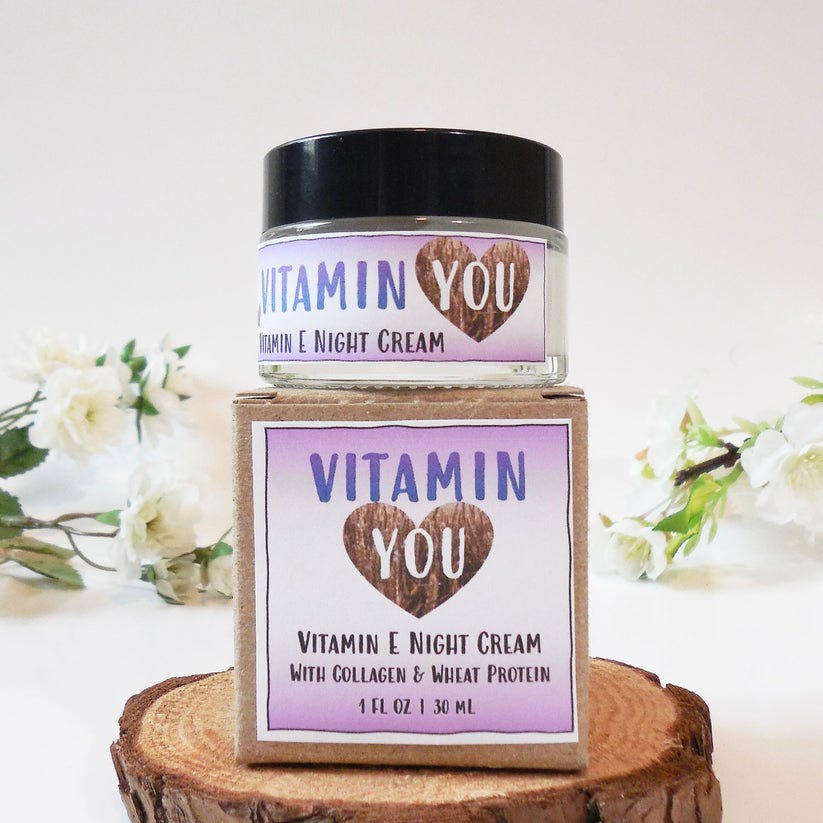 Vitamin E Night Cream w Collagen & Wheat Proteins