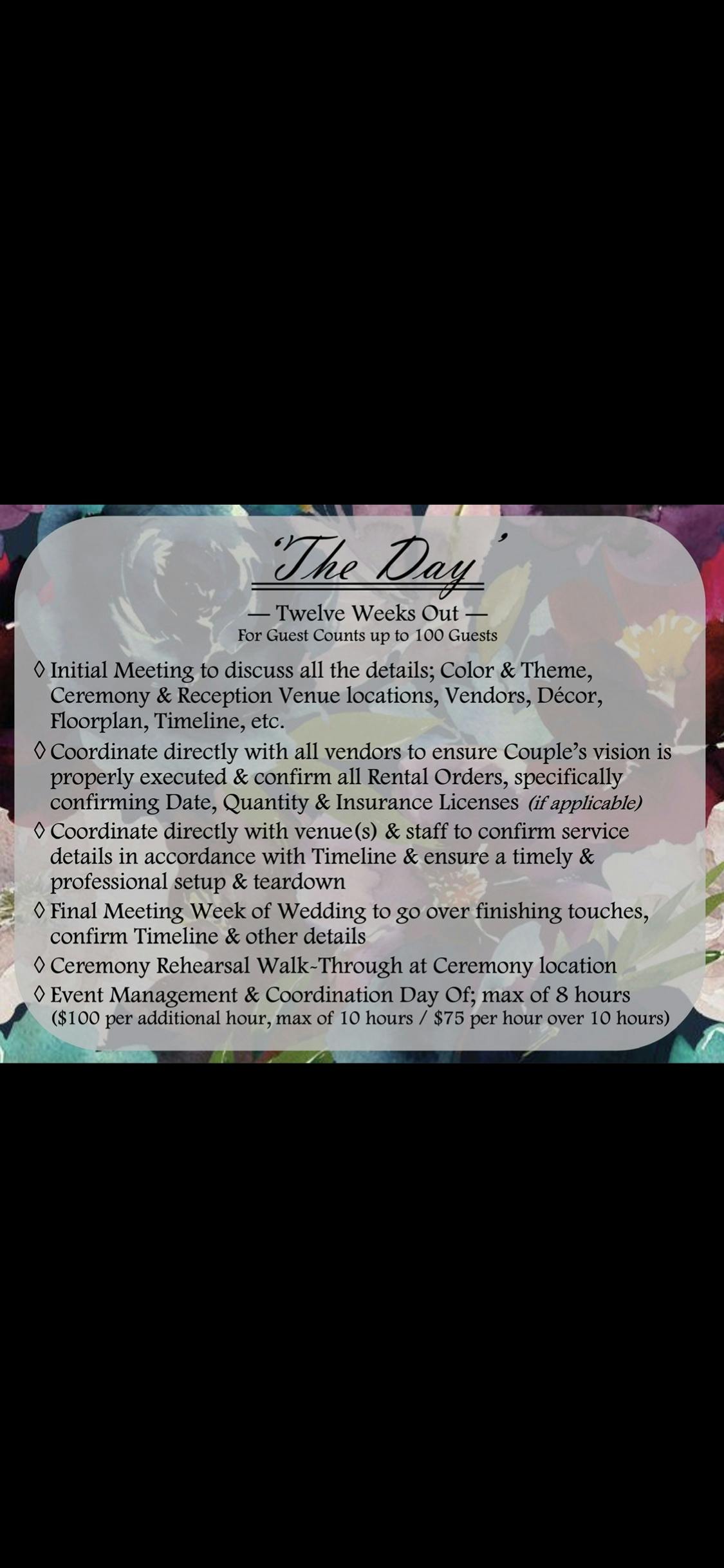 ‘The Day’ Wedding Planning Package